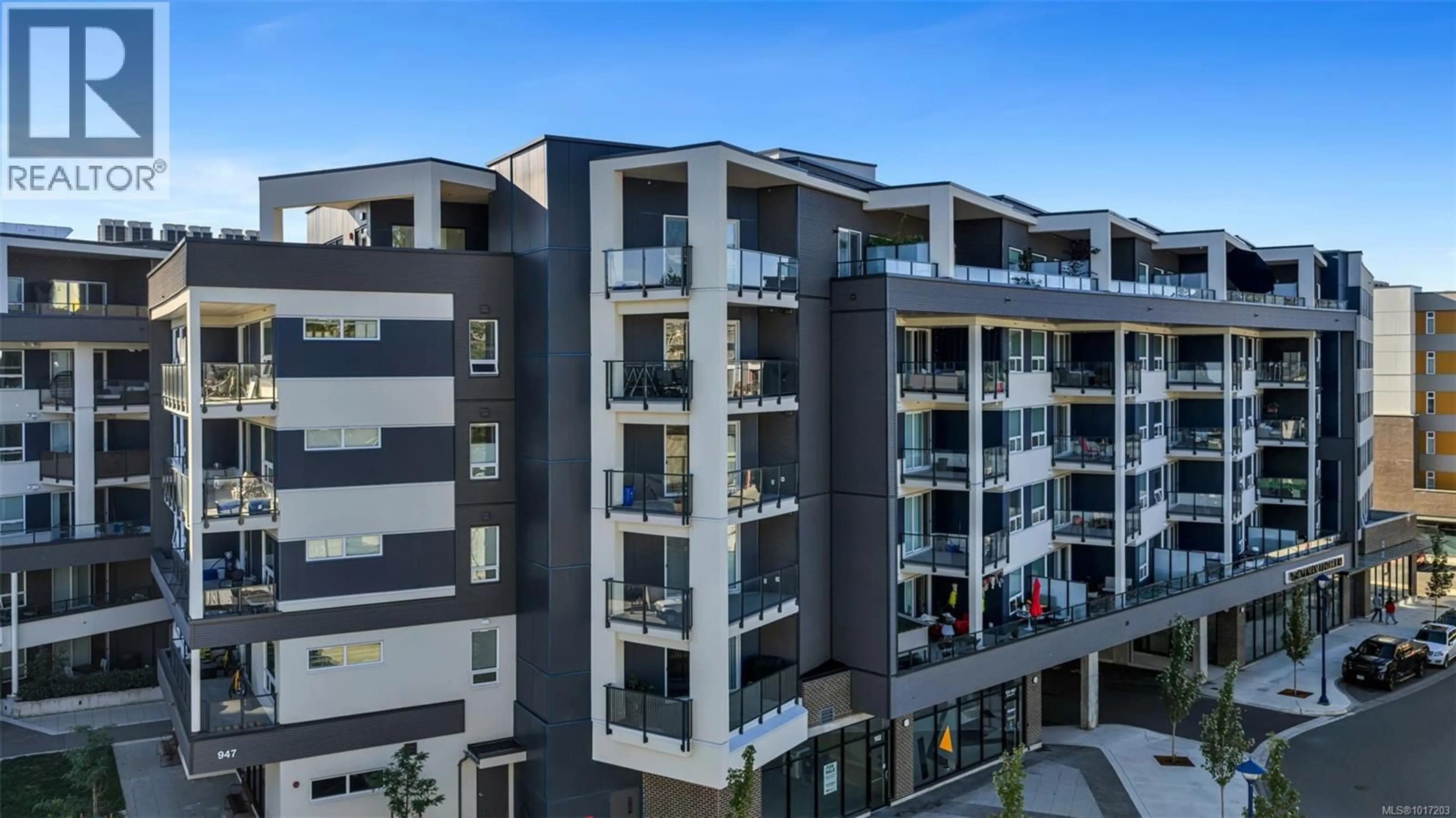 A pic from outside/outdoor area/front of a property/back of a property/a pic from drone, city buildings view from balcony for 608 - 947 WHIRLAWAY CRESCENT, Langford British Columbia V9B6W6