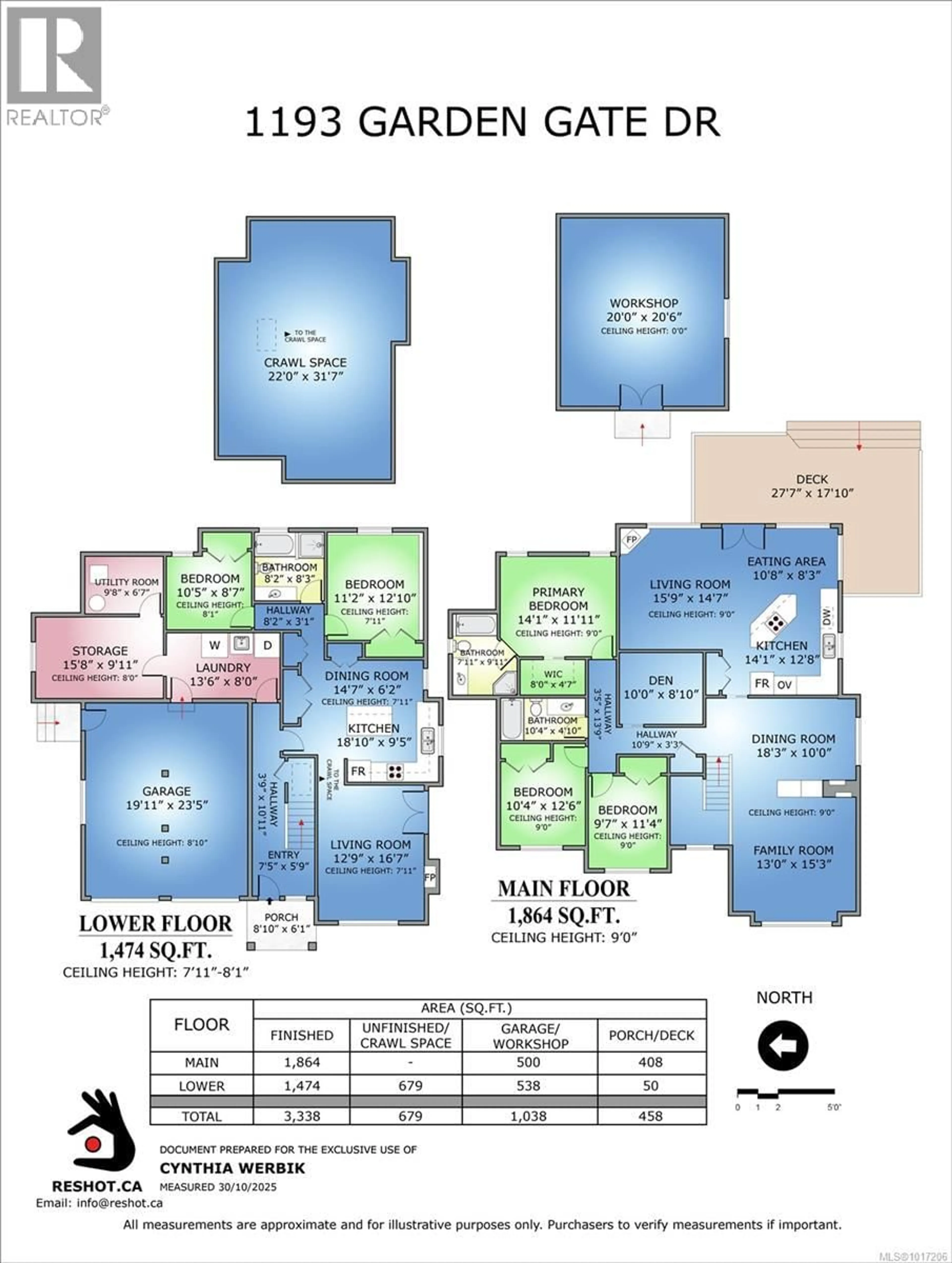 Floor plan for 1193 GARDEN GATE DRIVE, Central Saanich British Columbia V8M2H6