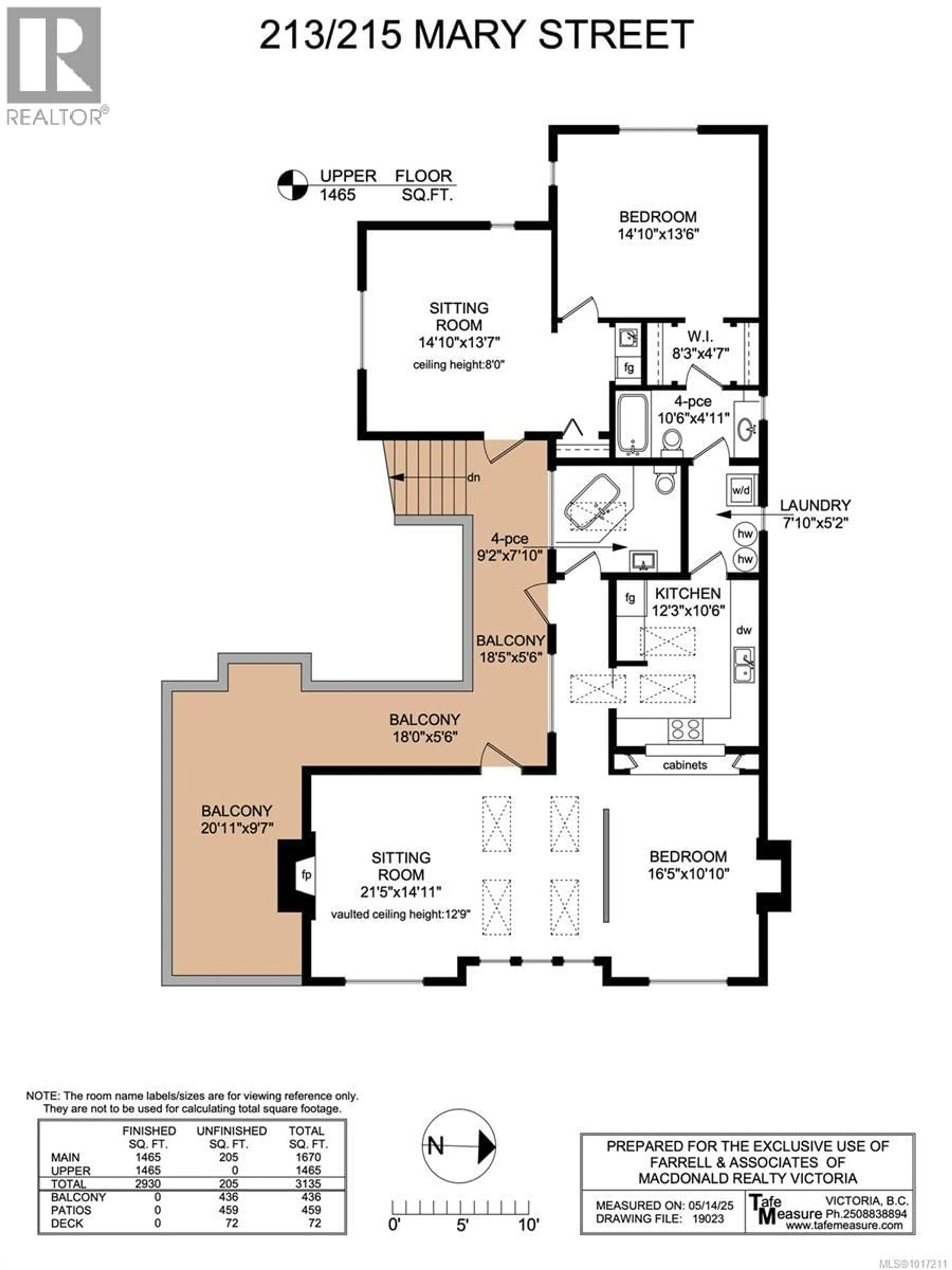 Floor plan for 213 MARY STREET, Victoria British Columbia V9A3V8