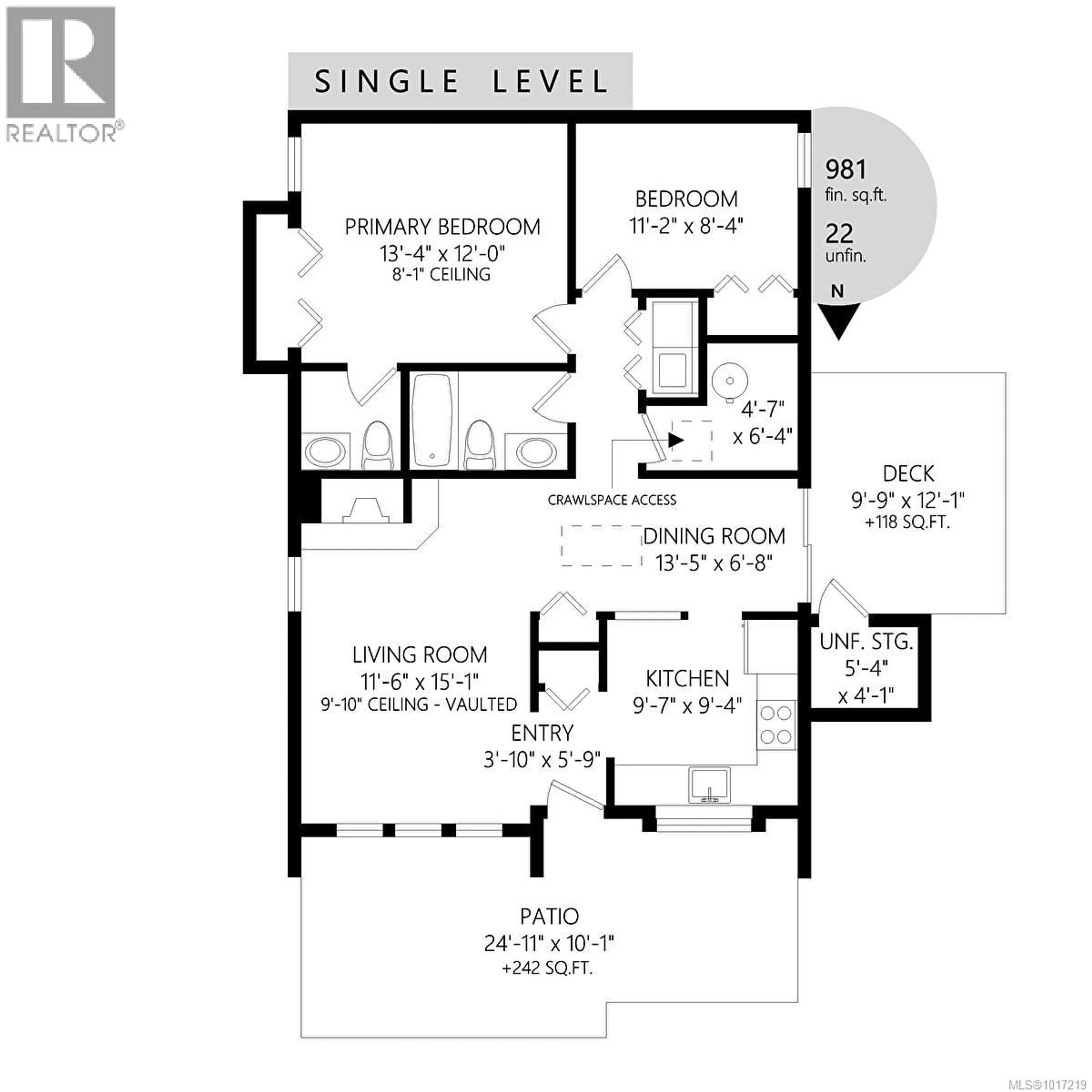 Floor plan for 13 - 4140 INTERURBAN ROAD, Saanich British Columbia V8X5J2