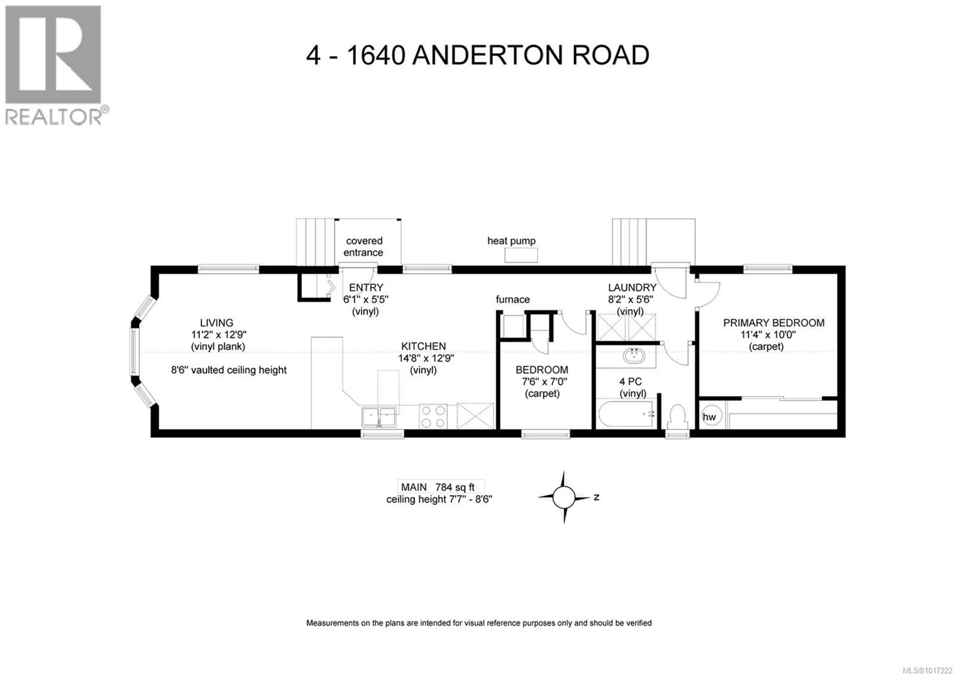 Floor plan for 4 - 1640 ANDERTON ROAD, Courtenay British Columbia V9M4A5