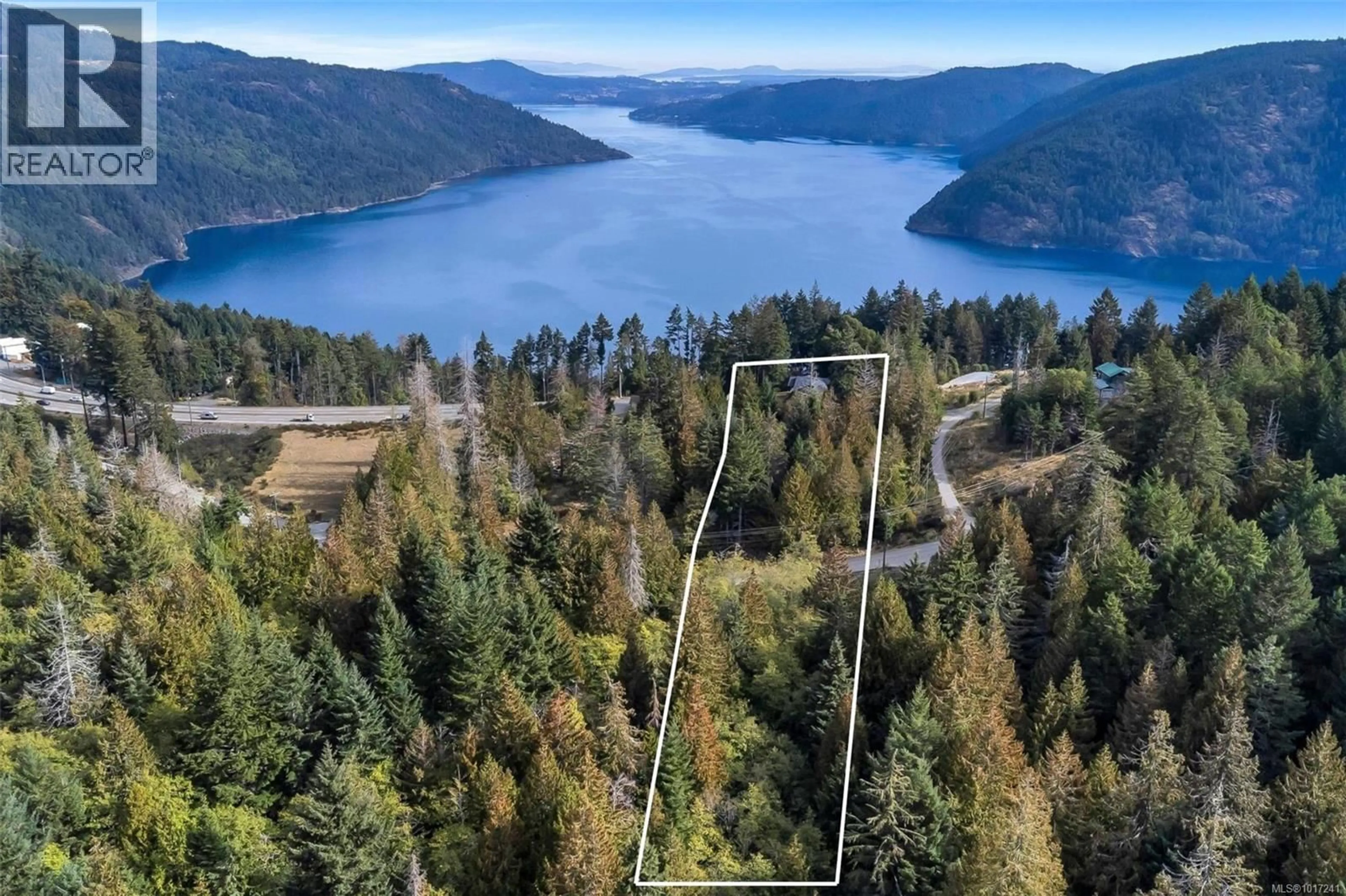 A pic from outside/outdoor area/front of a property/back of a property/a pic from drone, water/lake/river/ocean view for 165 OKOTOKS ROAD, Malahat British Columbia V0R2L0