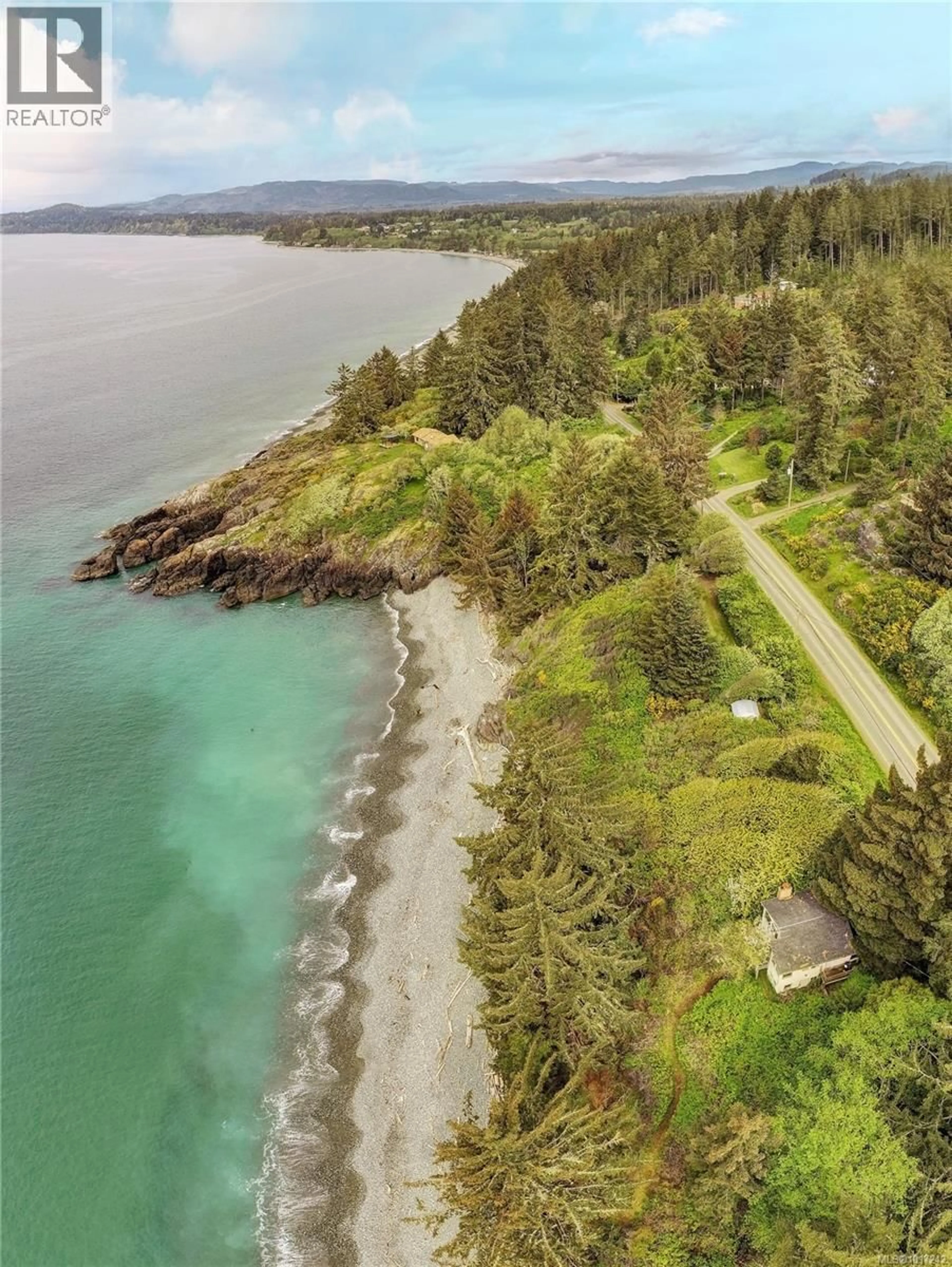 A pic from outside/outdoor area/front of a property/back of a property/a pic from drone, water/lake/river/ocean view for 8519 WEST COAST ROAD, Sooke British Columbia V9Z1H2