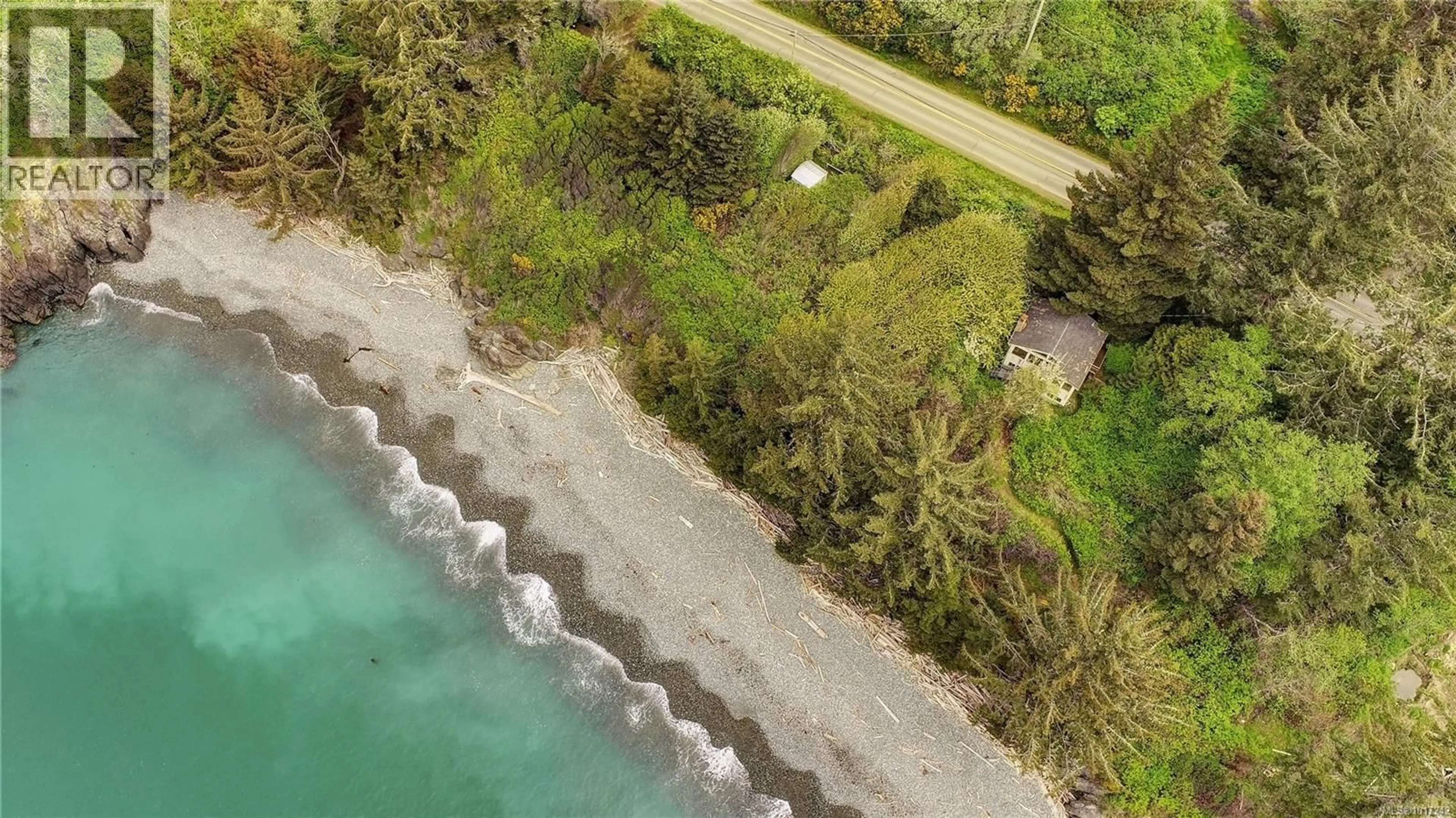 A pic from outside/outdoor area/front of a property/back of a property/a pic from drone, water/lake/river/ocean view for 8519 WEST COAST ROAD, Sooke British Columbia V9Z1H2