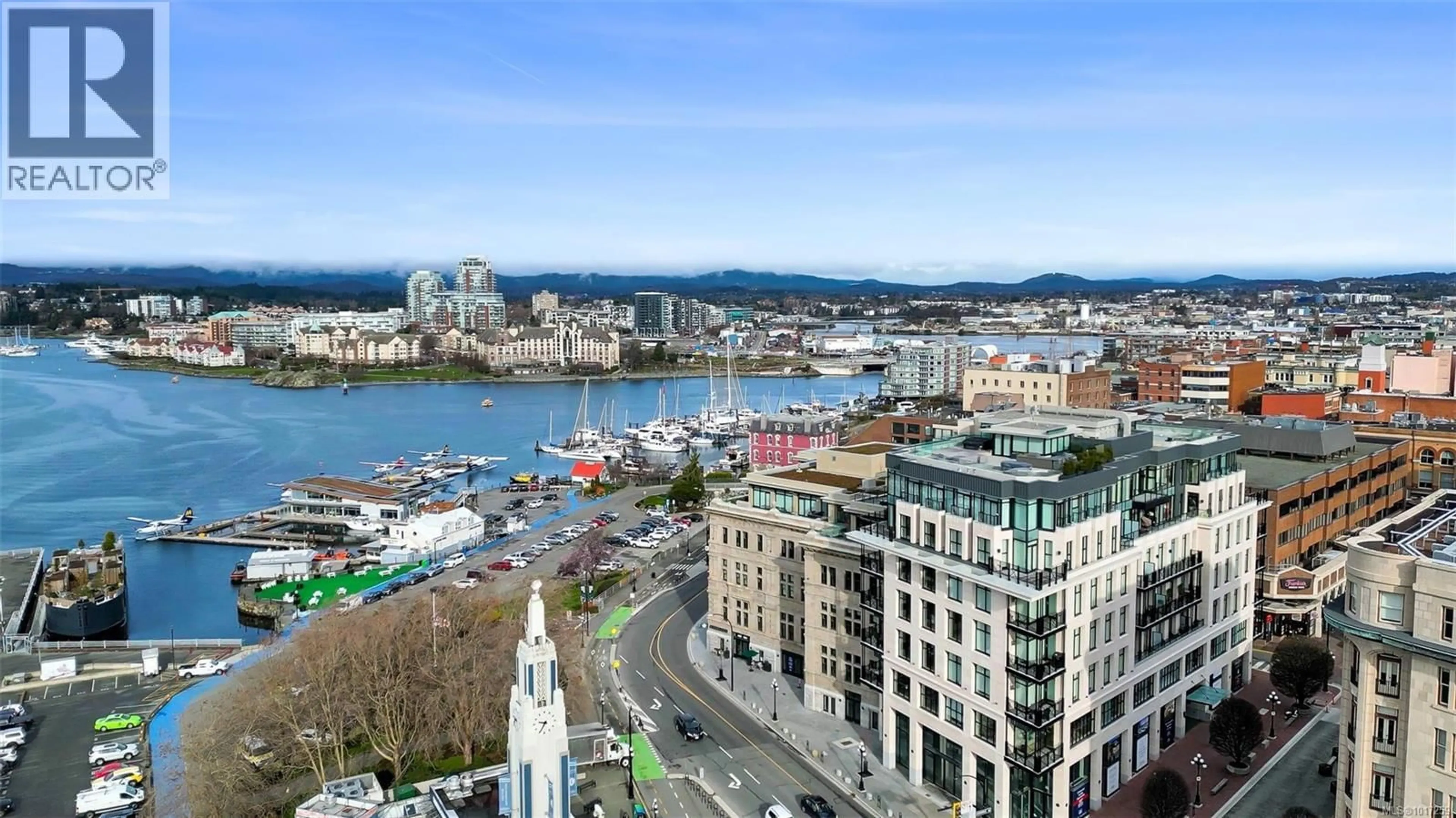 A pic from outside/outdoor area/front of a property/back of a property/a pic from drone, water/lake/river/ocean view for 201 - 888 GOVERNMENT STREET, Victoria British Columbia V8W0G5