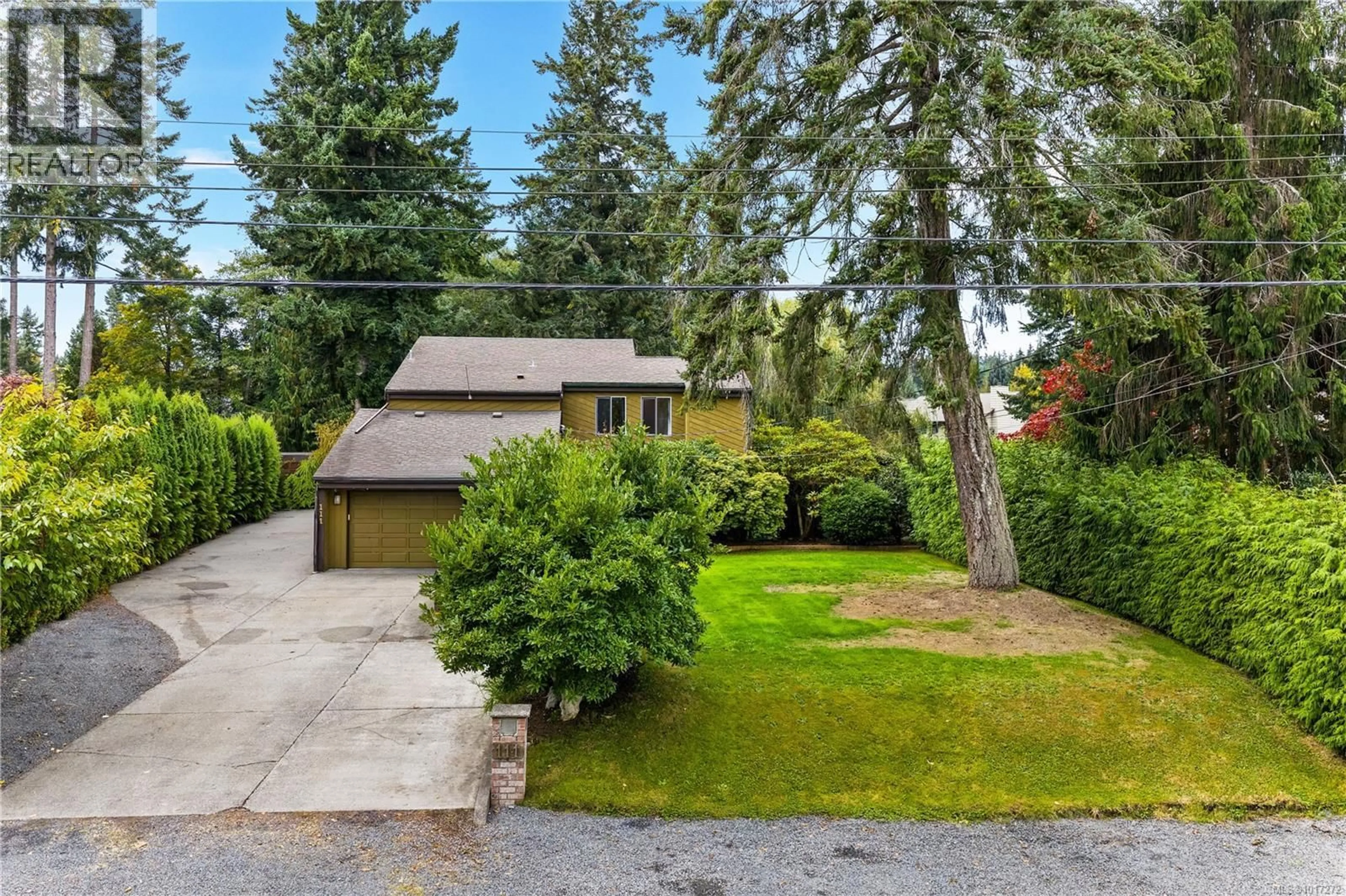 A pic from outside/outdoor area/front of a property/back of a property/a pic from drone, street for 111 ENGLES ROAD, Campbell River British Columbia V9H1J8