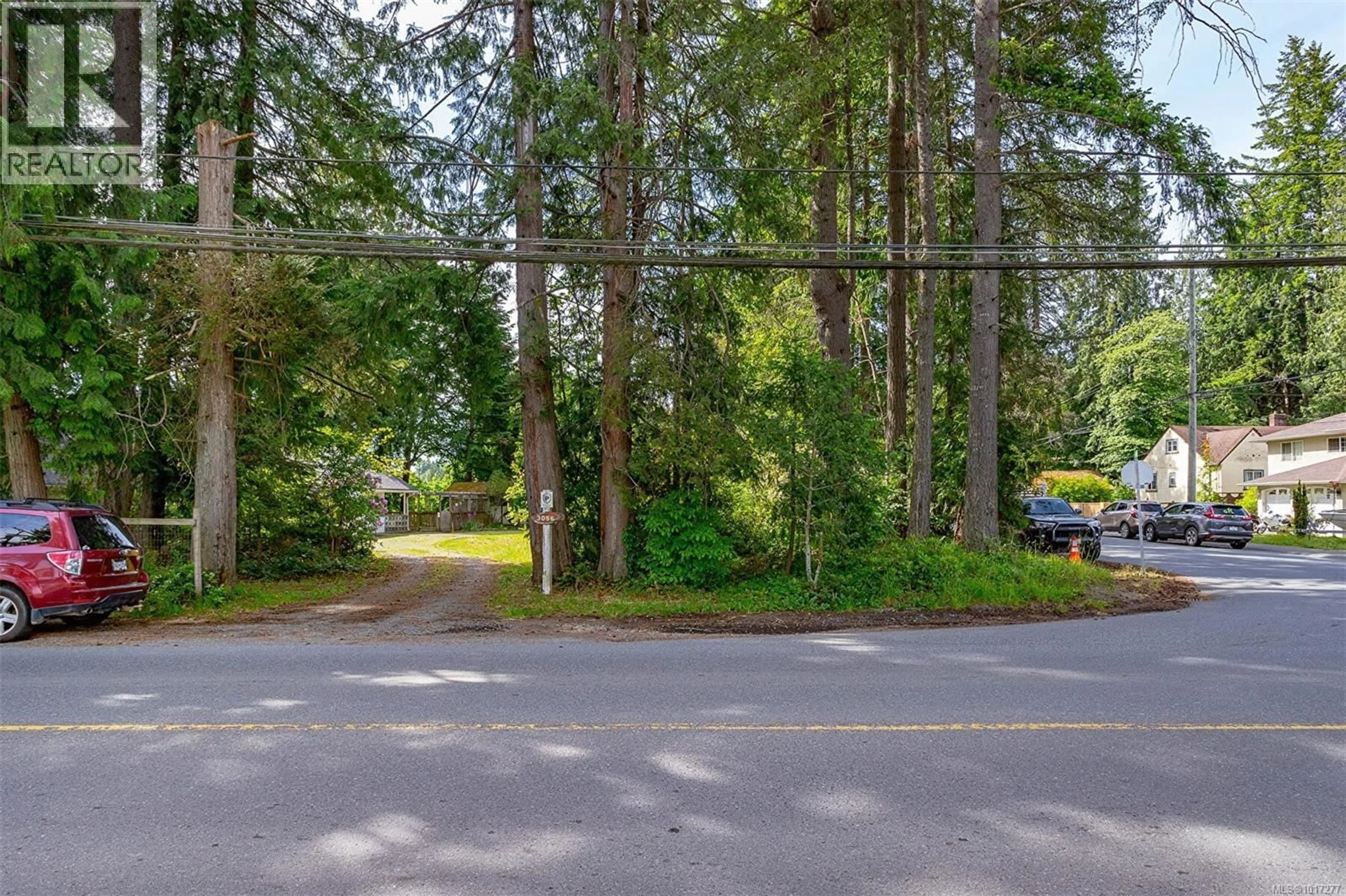 A pic from outside/outdoor area/front of a property/back of a property/a pic from drone, forest/trees view for 3056 GIBBINS ROAD, Duncan British Columbia V9L1E4
