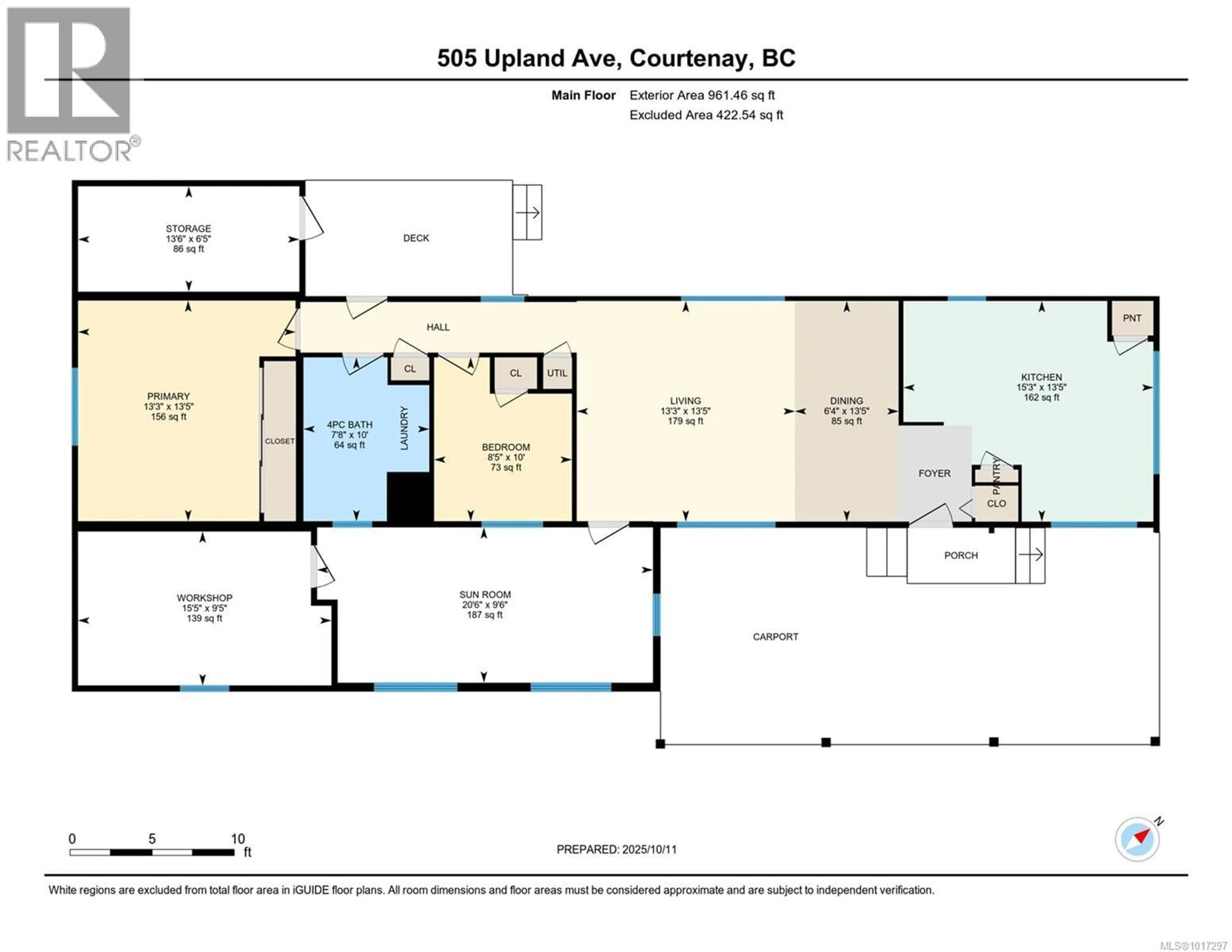 Floor plan for 505 UPLAND AVENUE, Courtenay British Columbia V9N6V9