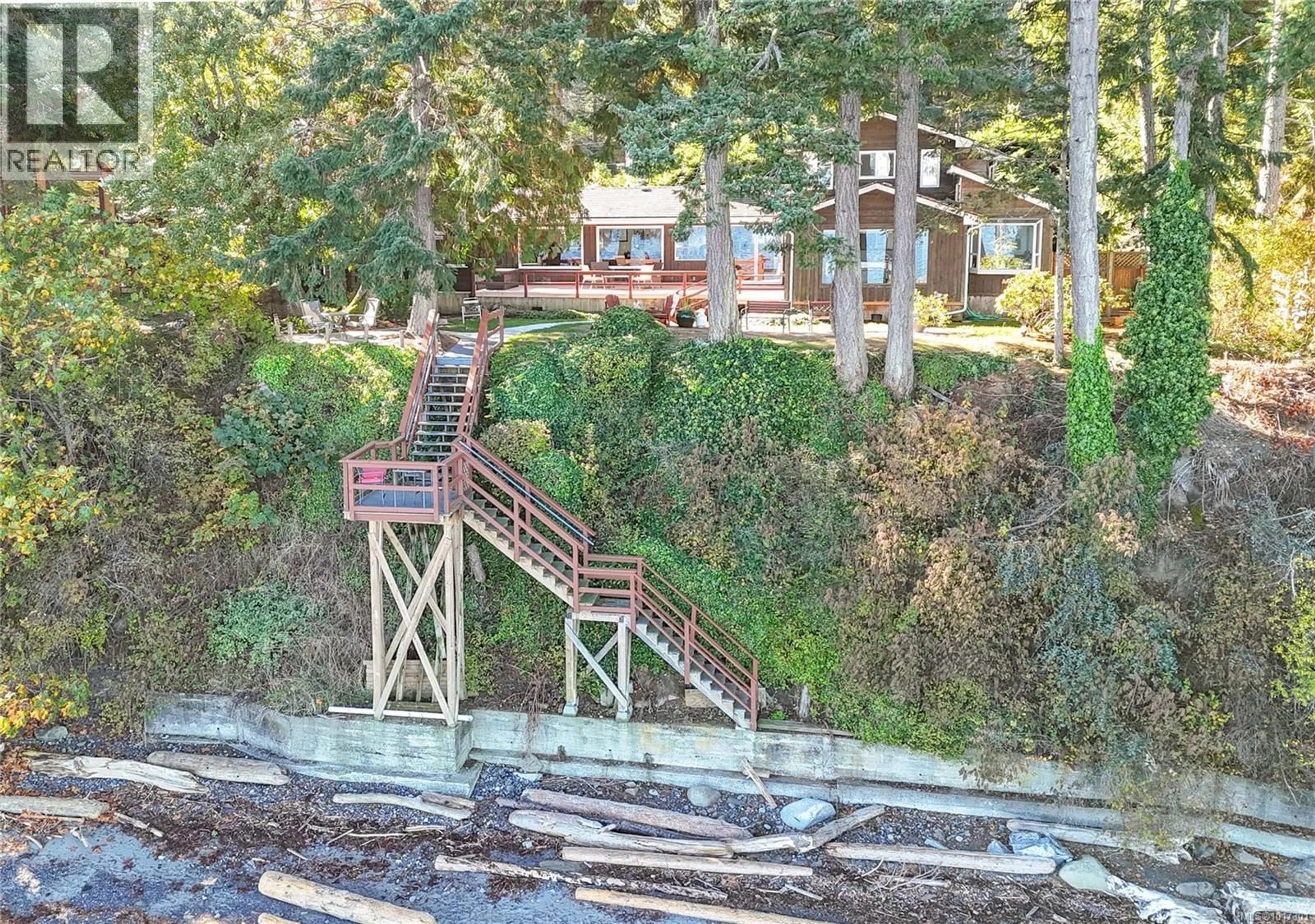 A pic from outside/outdoor area/front of a property/back of a property/a pic from drone, water/lake/river/ocean view for 1712 TASHTEGO CRESCENT, Gabriola Island British Columbia V0R1X5