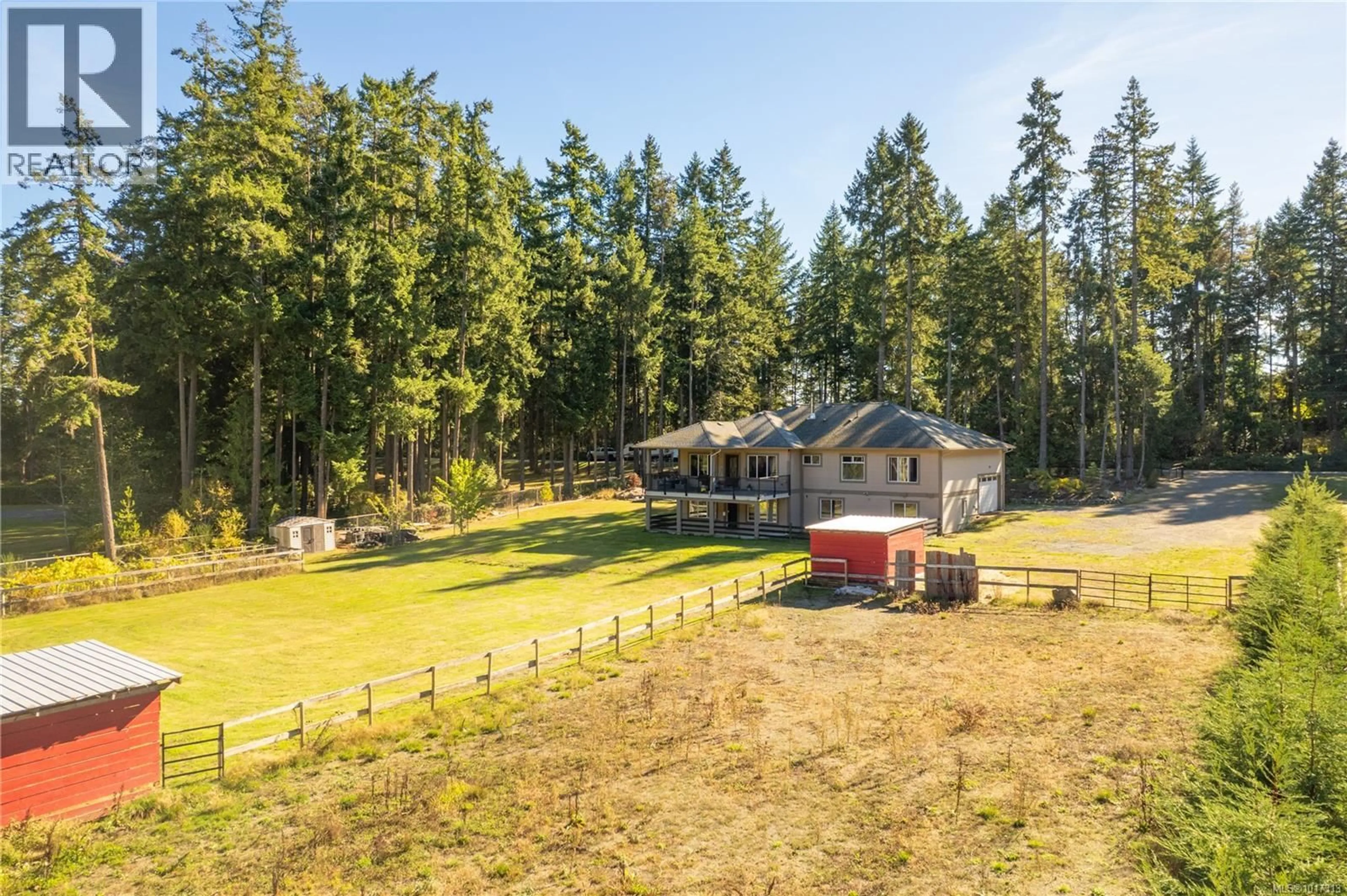 A pic from outside/outdoor area/front of a property/back of a property/a pic from drone, forest/trees view for 315 ALLSBROOK ROAD, Coombs British Columbia V9P2A8
