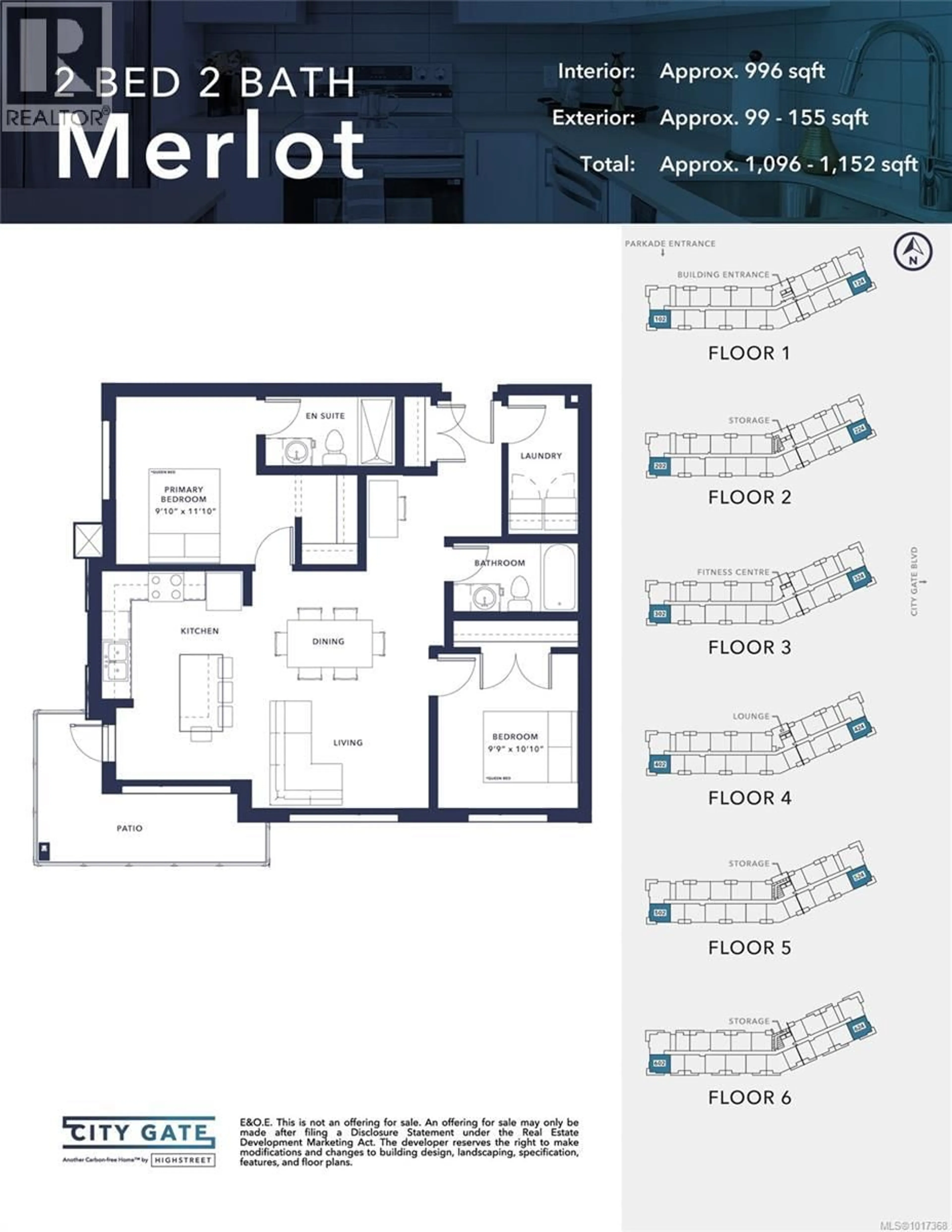Floor plan for 524 - 2390 CITY GATE BOULEVARD, Langford British Columbia V9B7A6