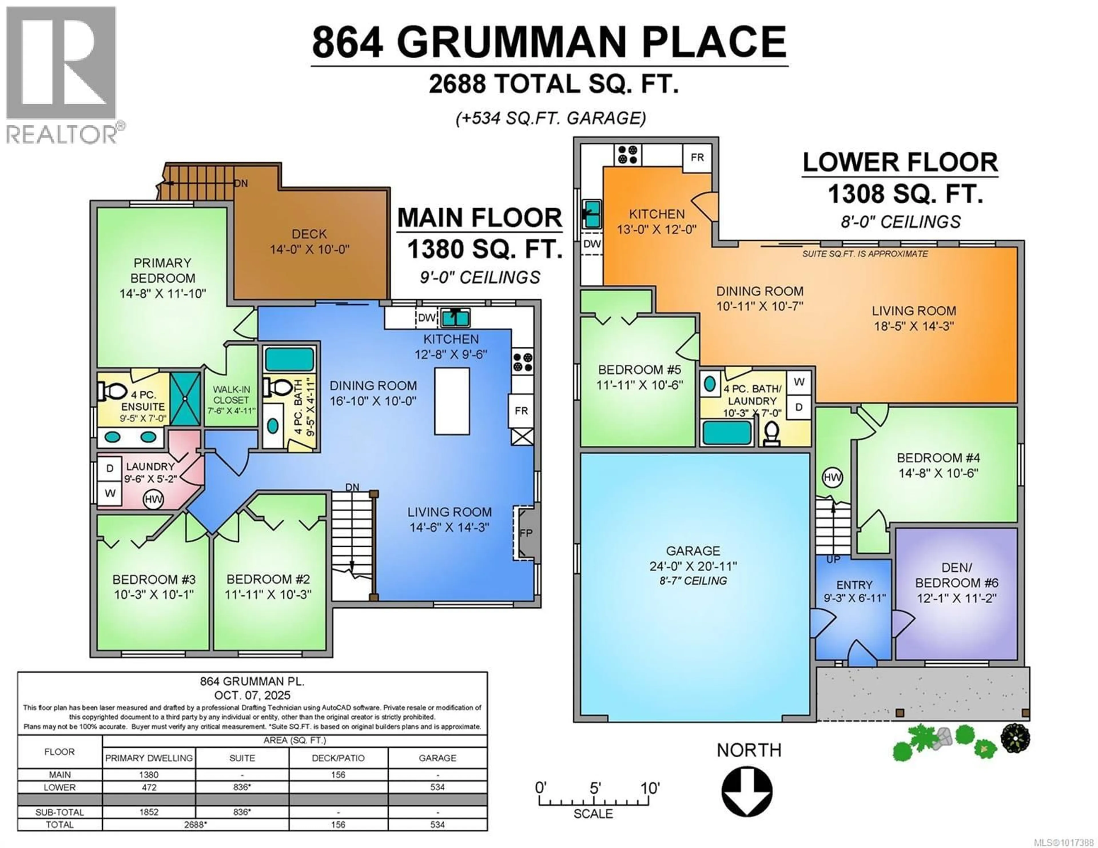 Floor plan for 864 GRUMMAN PLACE, Comox British Columbia V9M4H9