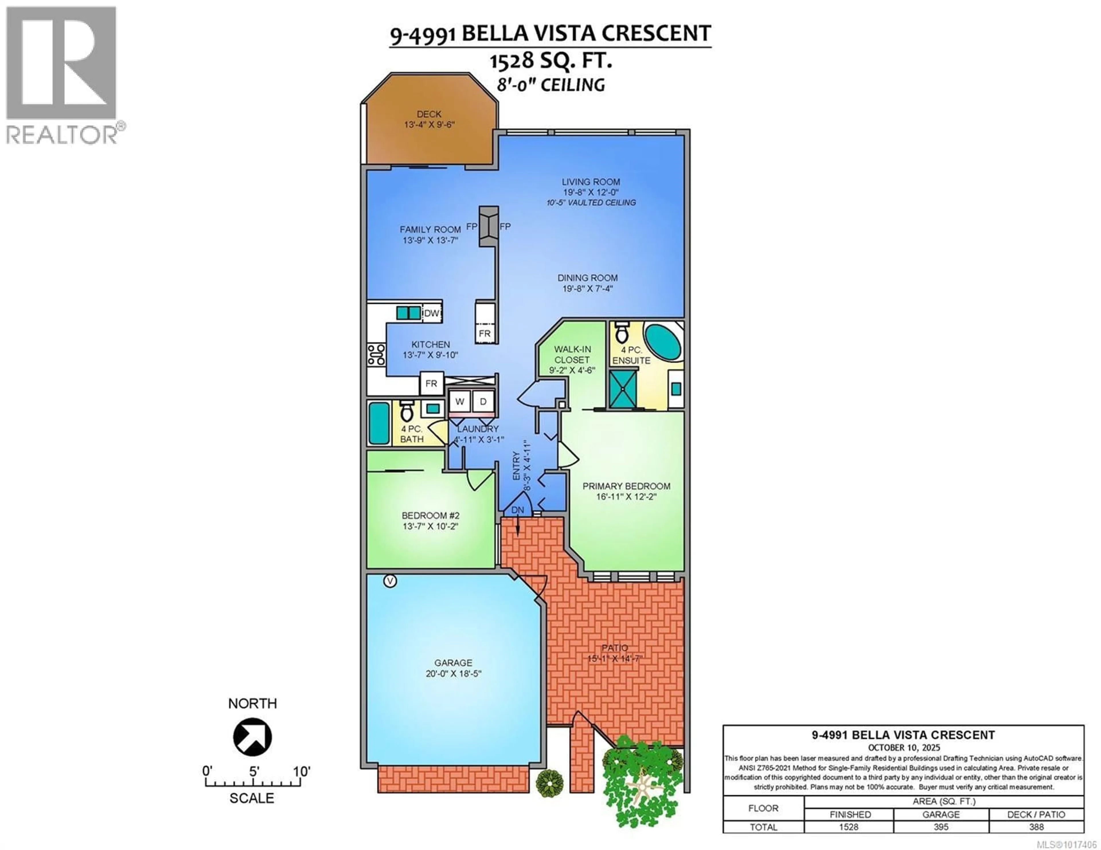 Floor plan for 9 - 4991 BELLA VISTA CRESCENT, Nanaimo British Columbia V9V1M9