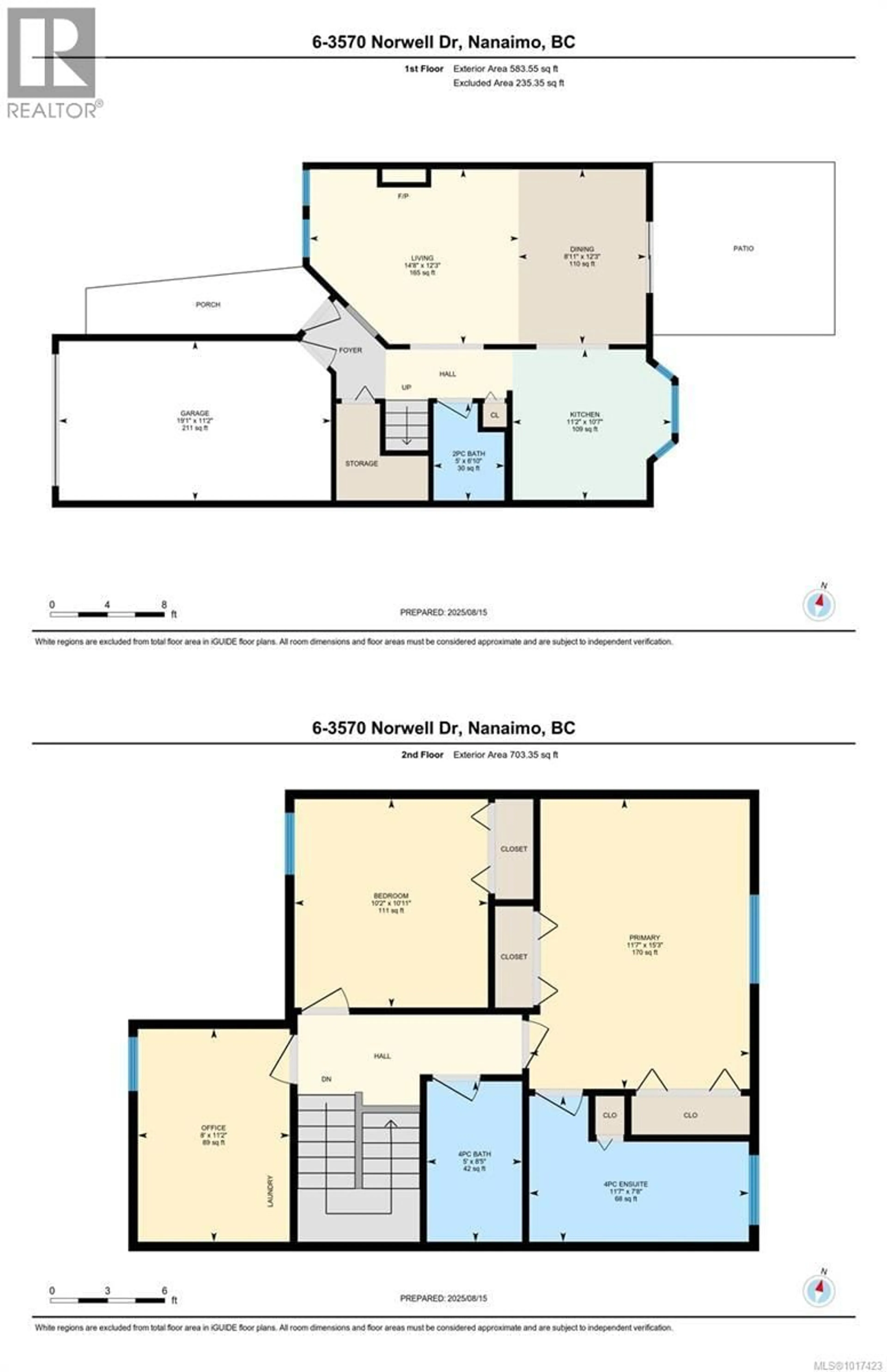 Floor plan for 6 - 3570 NORWELL DRIVE, Nanaimo British Columbia V9T1X6