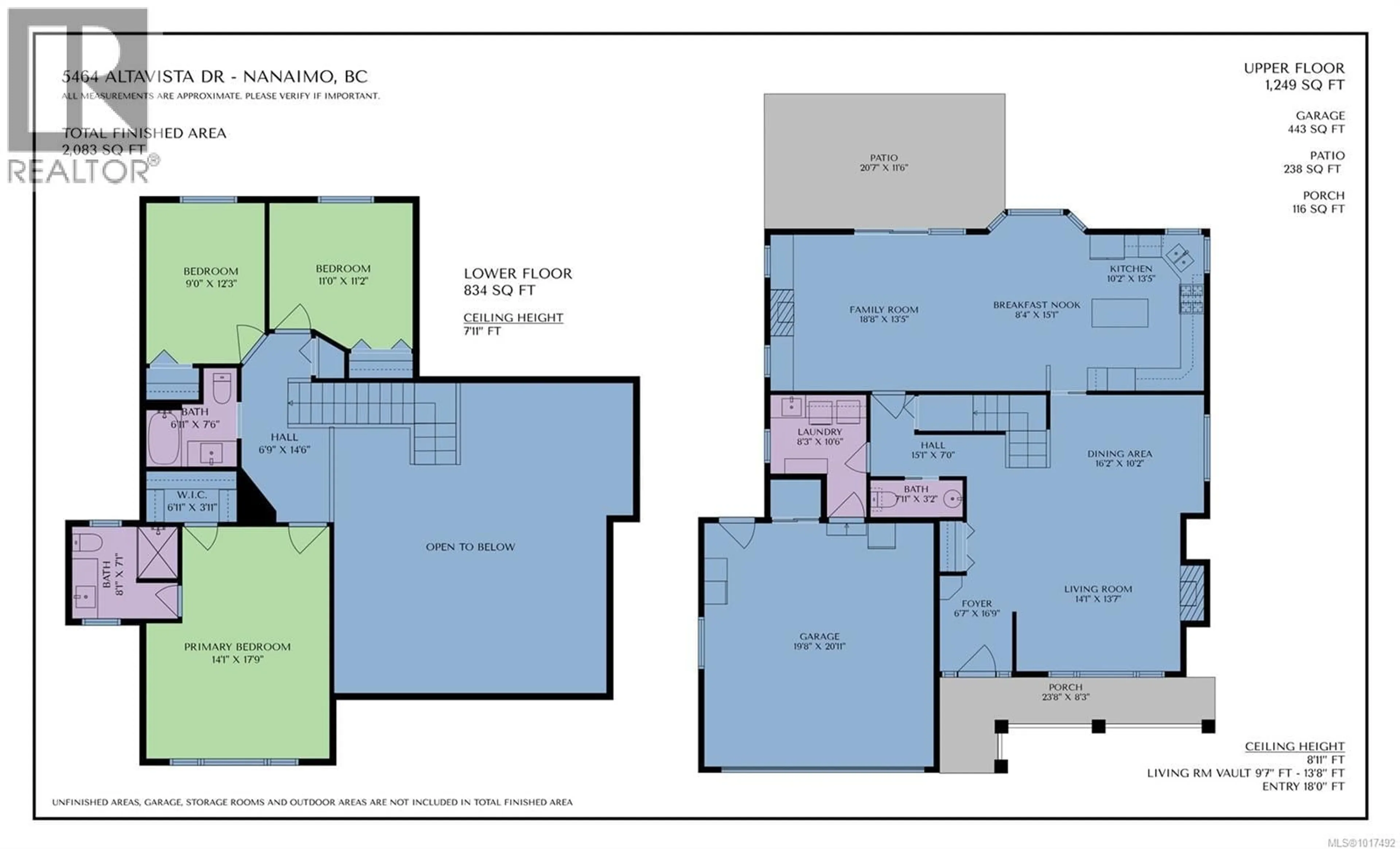 Floor plan for 5464 ALTAVISTA DRIVE, Nanaimo British Columbia V9T6P2