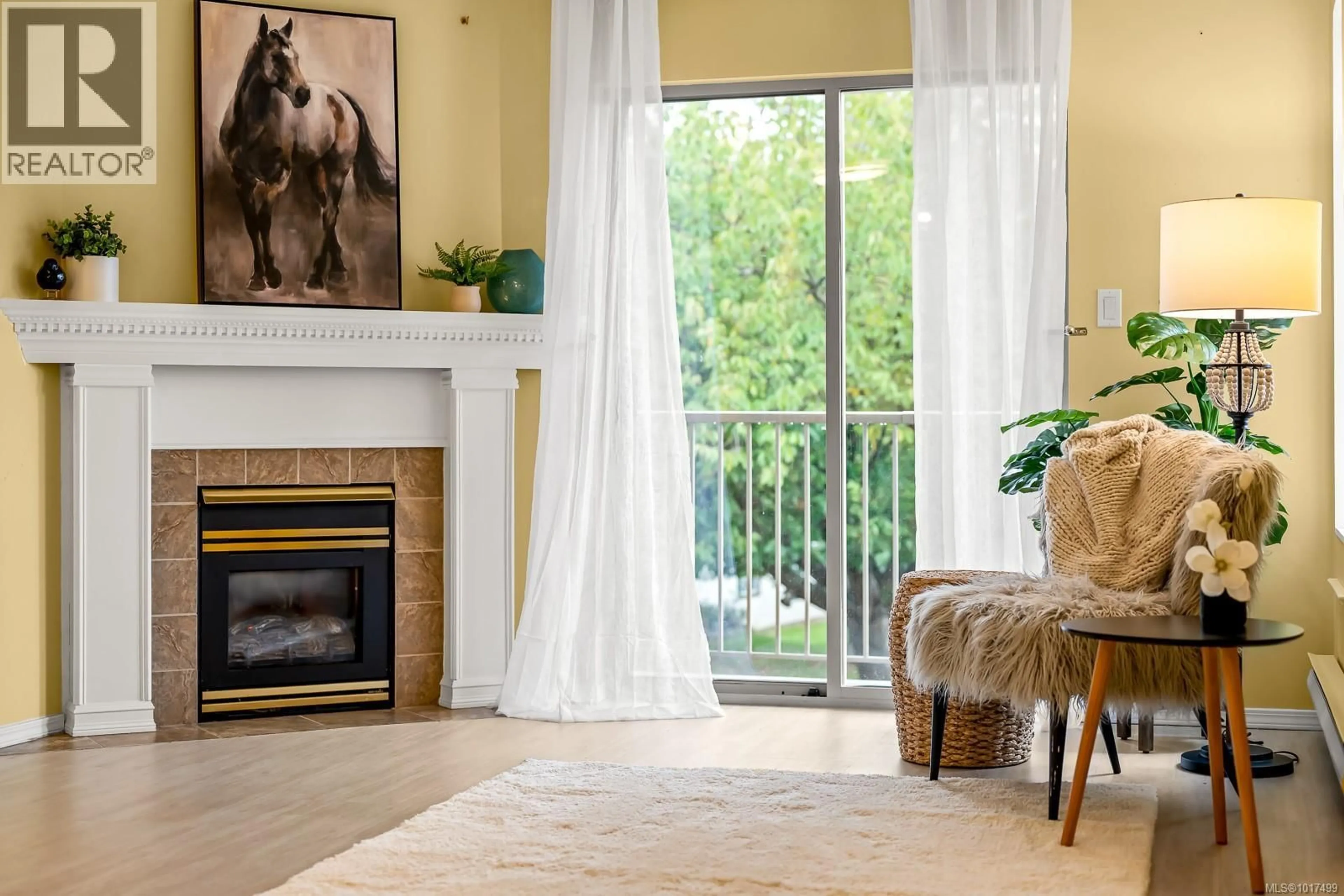 Living room with furniture, wood/laminate floor for 203 - 4686 ALDERWOOD PLACE, Courtenay British Columbia V9N9A1