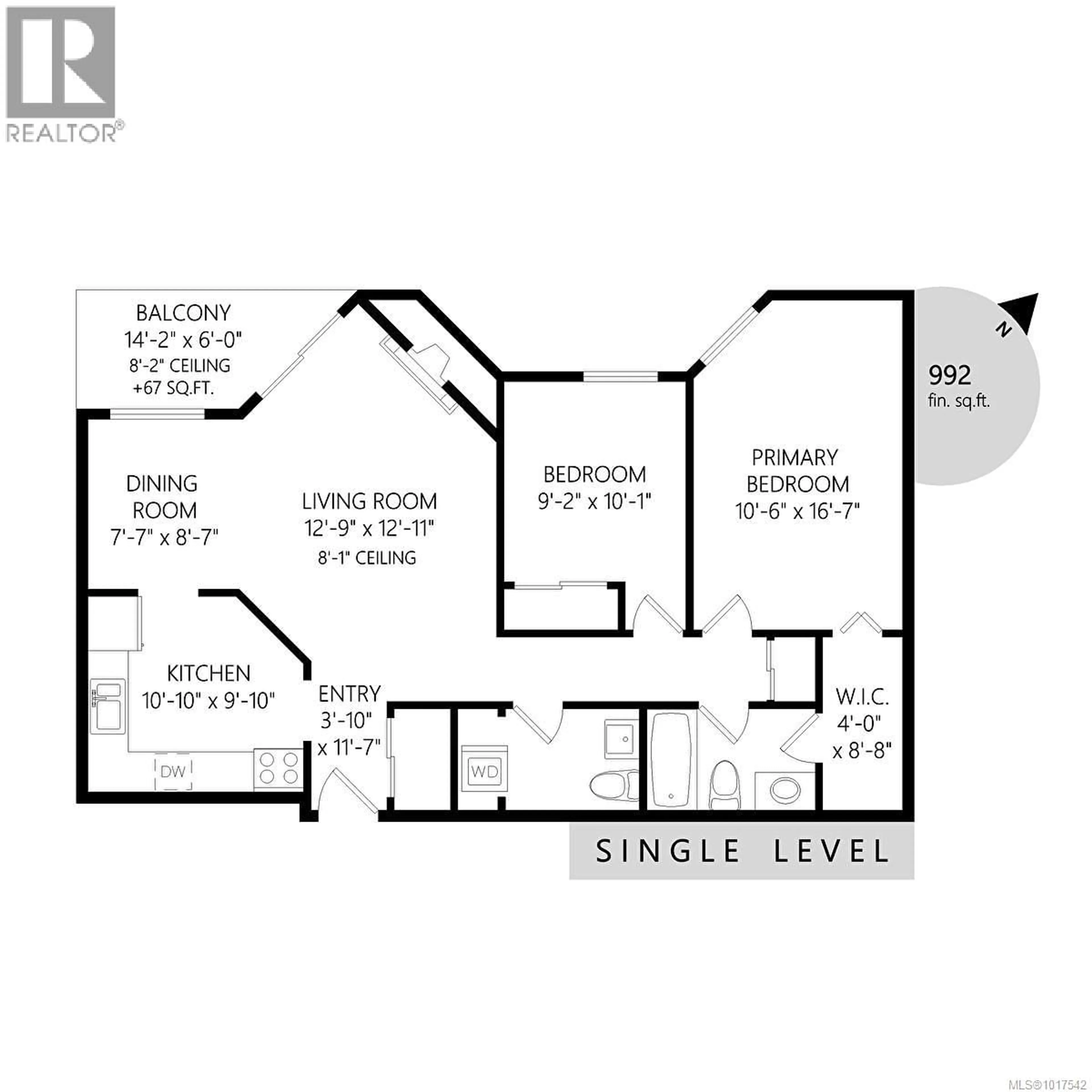 Floor plan for 512 - 75 GORGE ROAD WEST, Saanich British Columbia V9A7A9