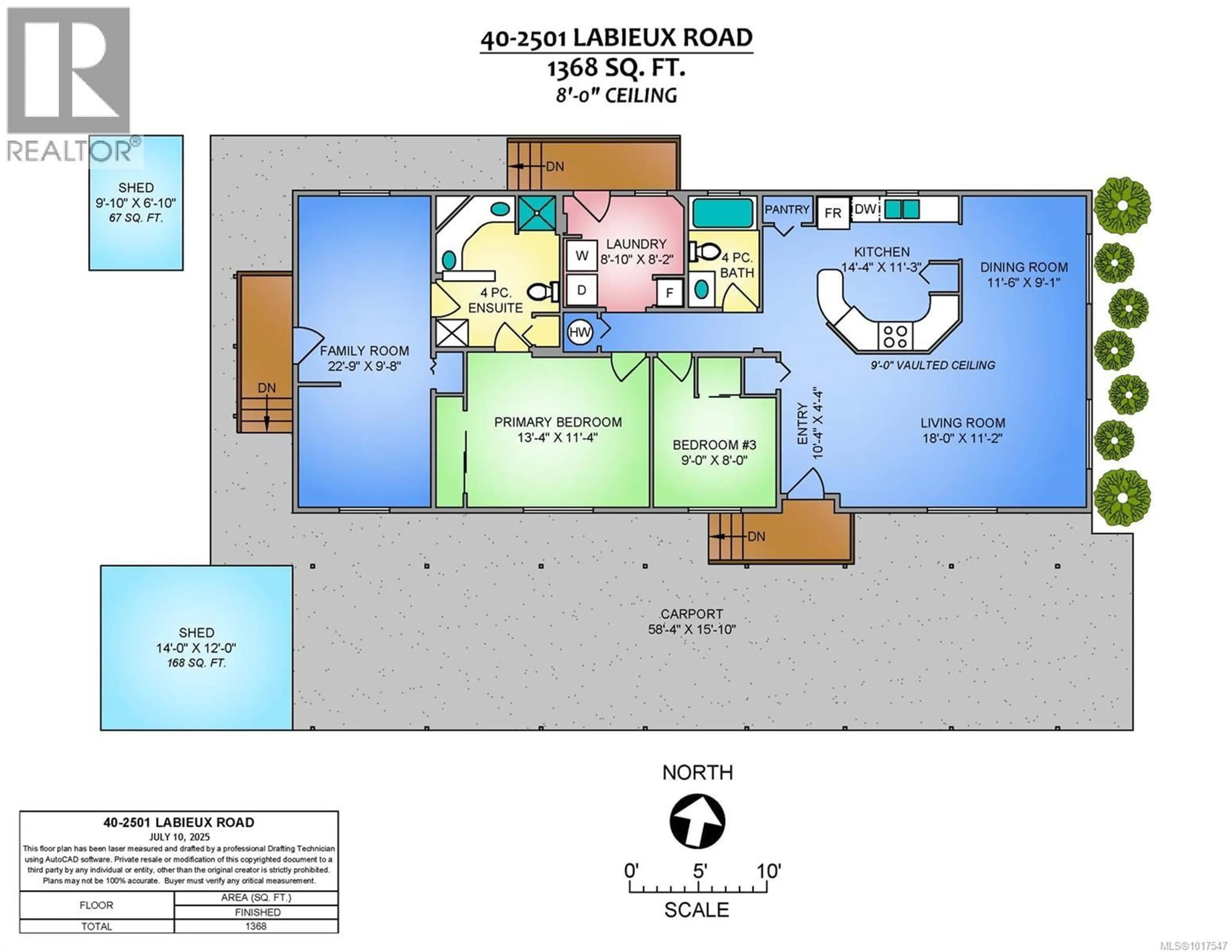 Floor plan for 40 - 2501 LABIEUX ROAD, Nanaimo British Columbia V9T5A6