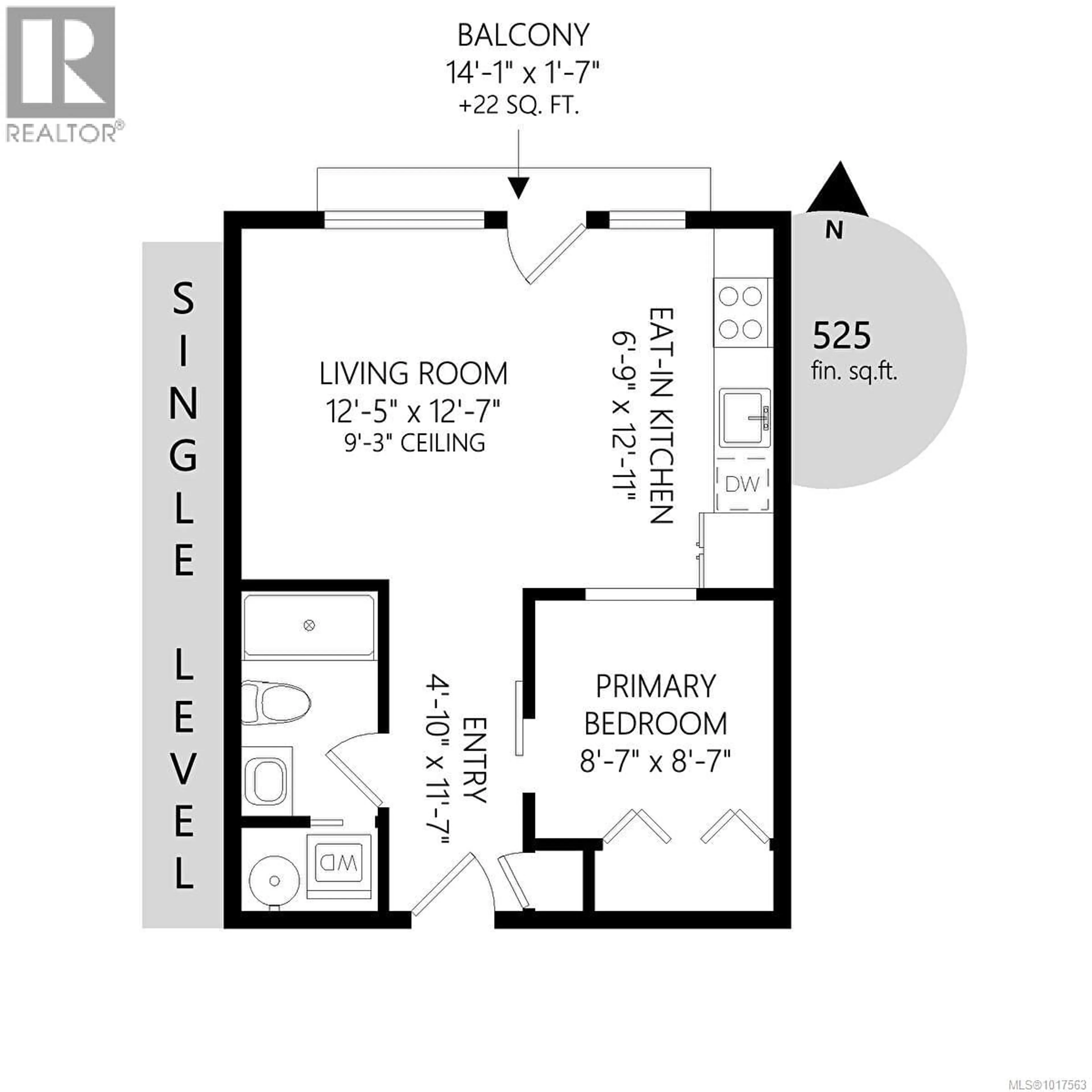 Floor plan for 316 - 515 CHATHAM STREET, Victoria British Columbia V8T0C8