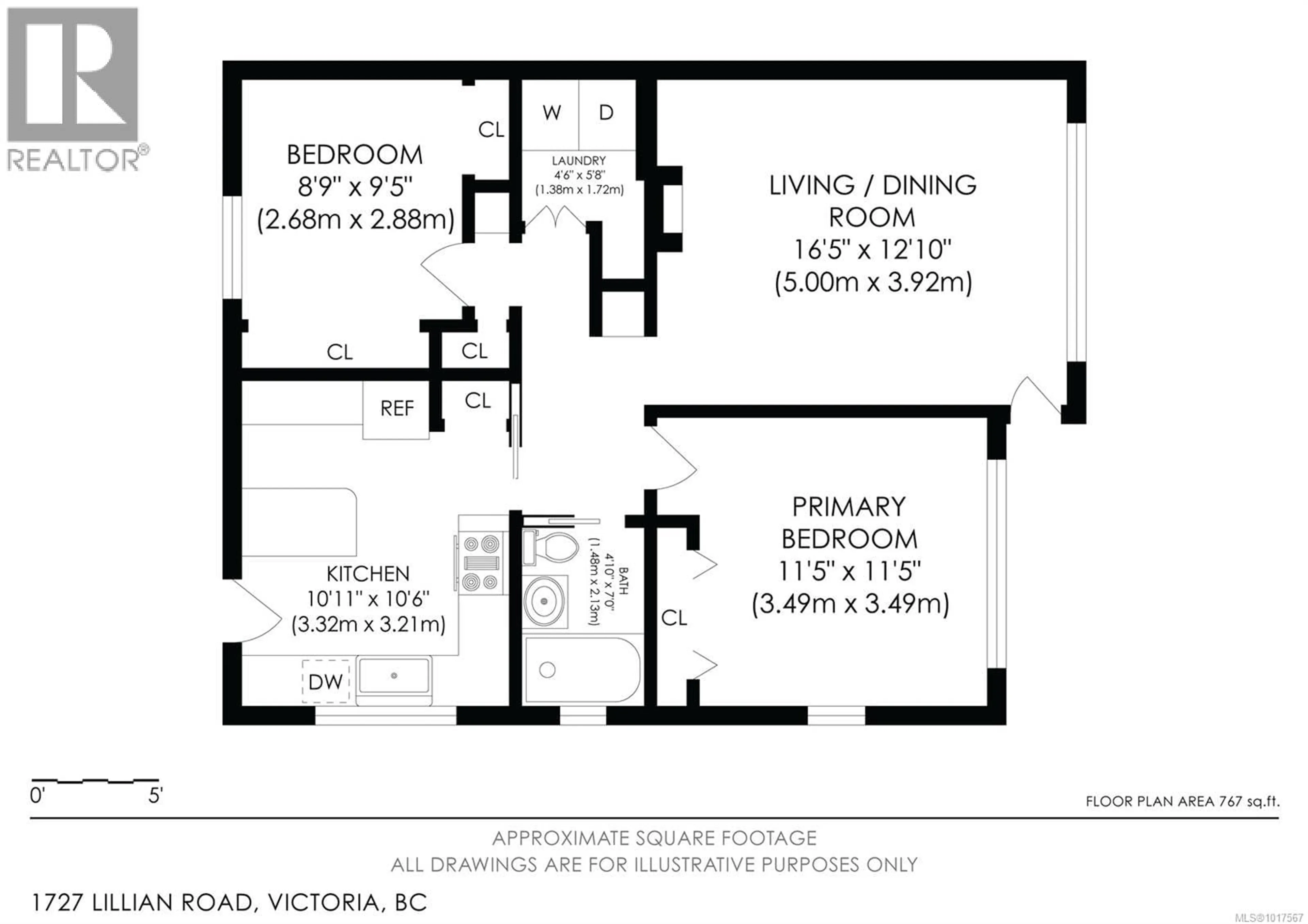 Floor plan for 1727 LILLIAN ROAD, Victoria British Columbia V8S1L1