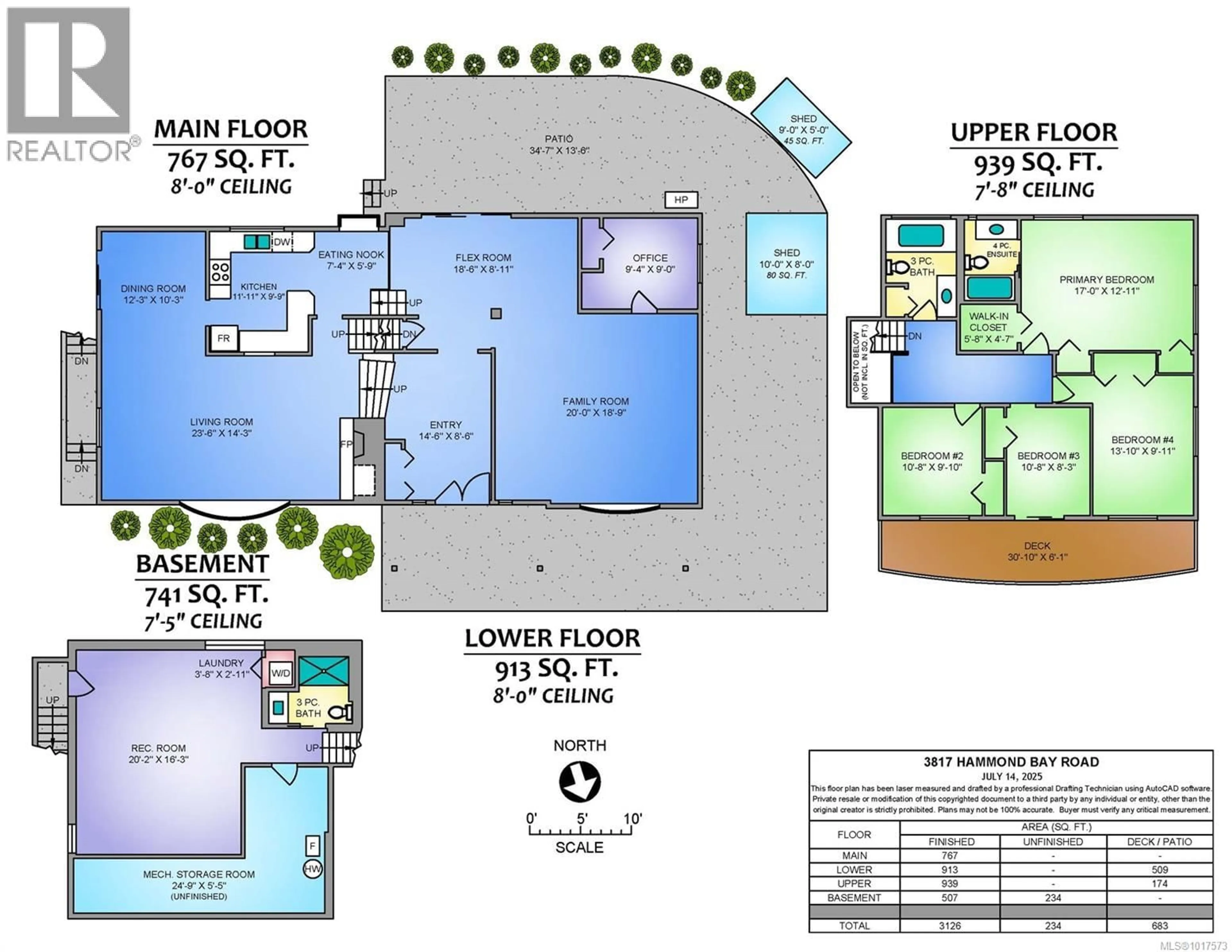 Floor plan for 3817 HAMMOND BAY ROAD, Nanaimo British Columbia V9T1G4