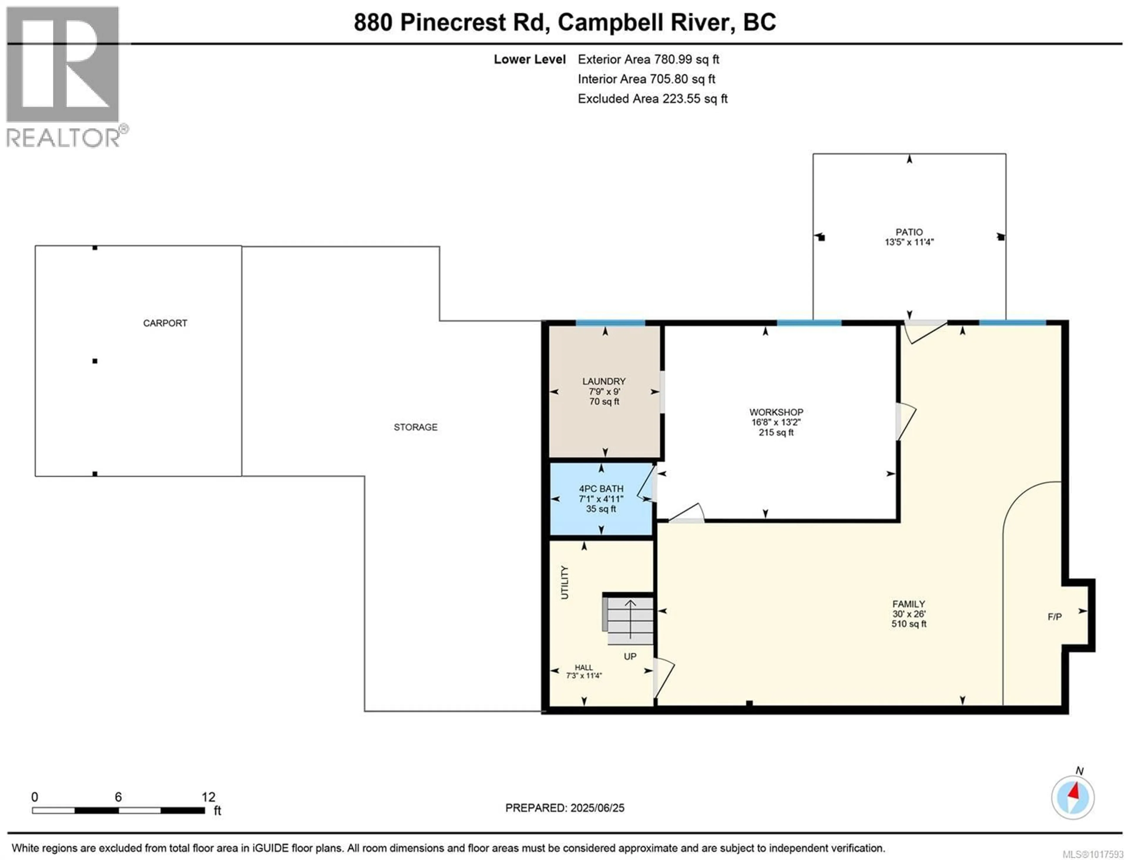 Floor plan for 880 PINECREST ROAD, Campbell River British Columbia V9W3P3