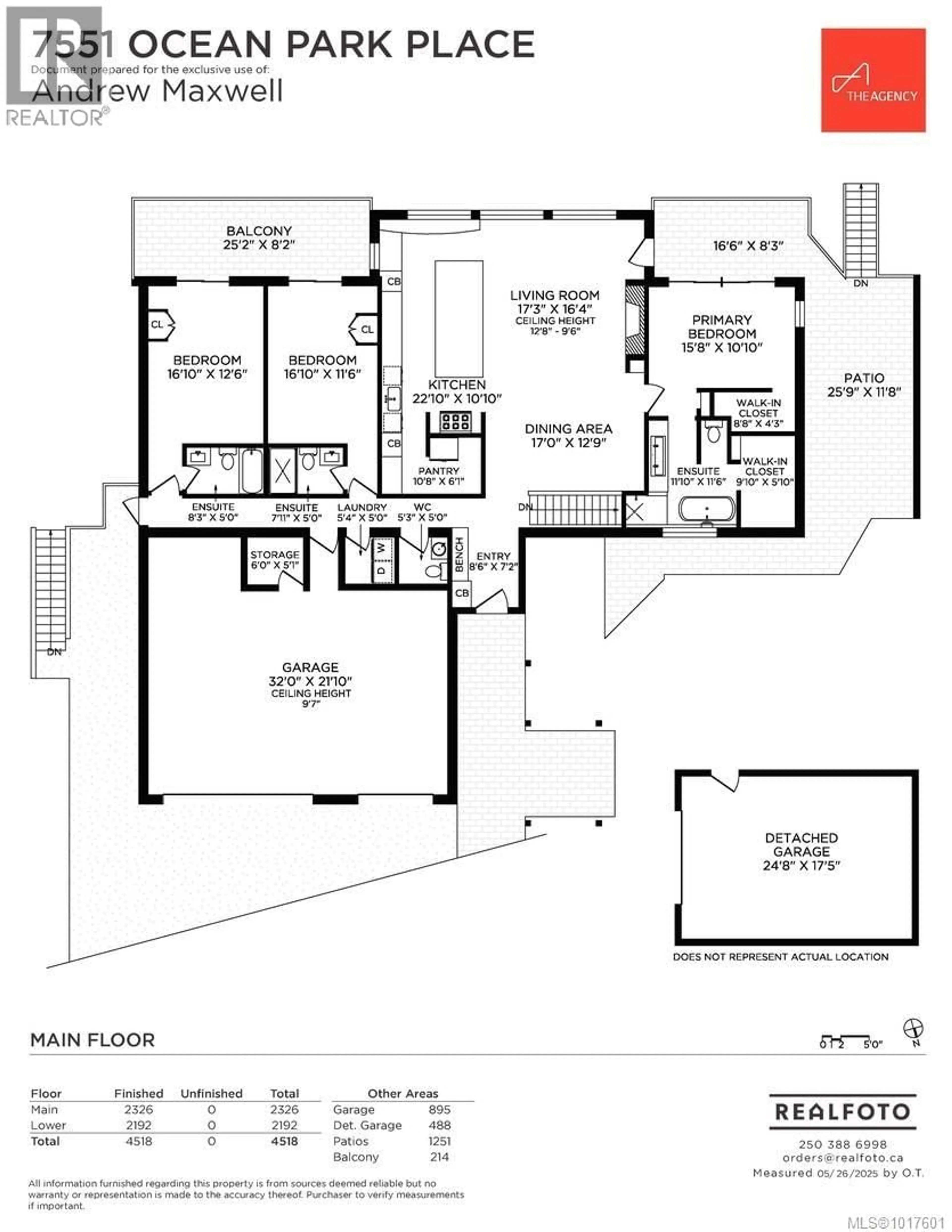 Floor plan for 7551 OCEAN PARK PLACE, Sooke British Columbia V9Z1L8