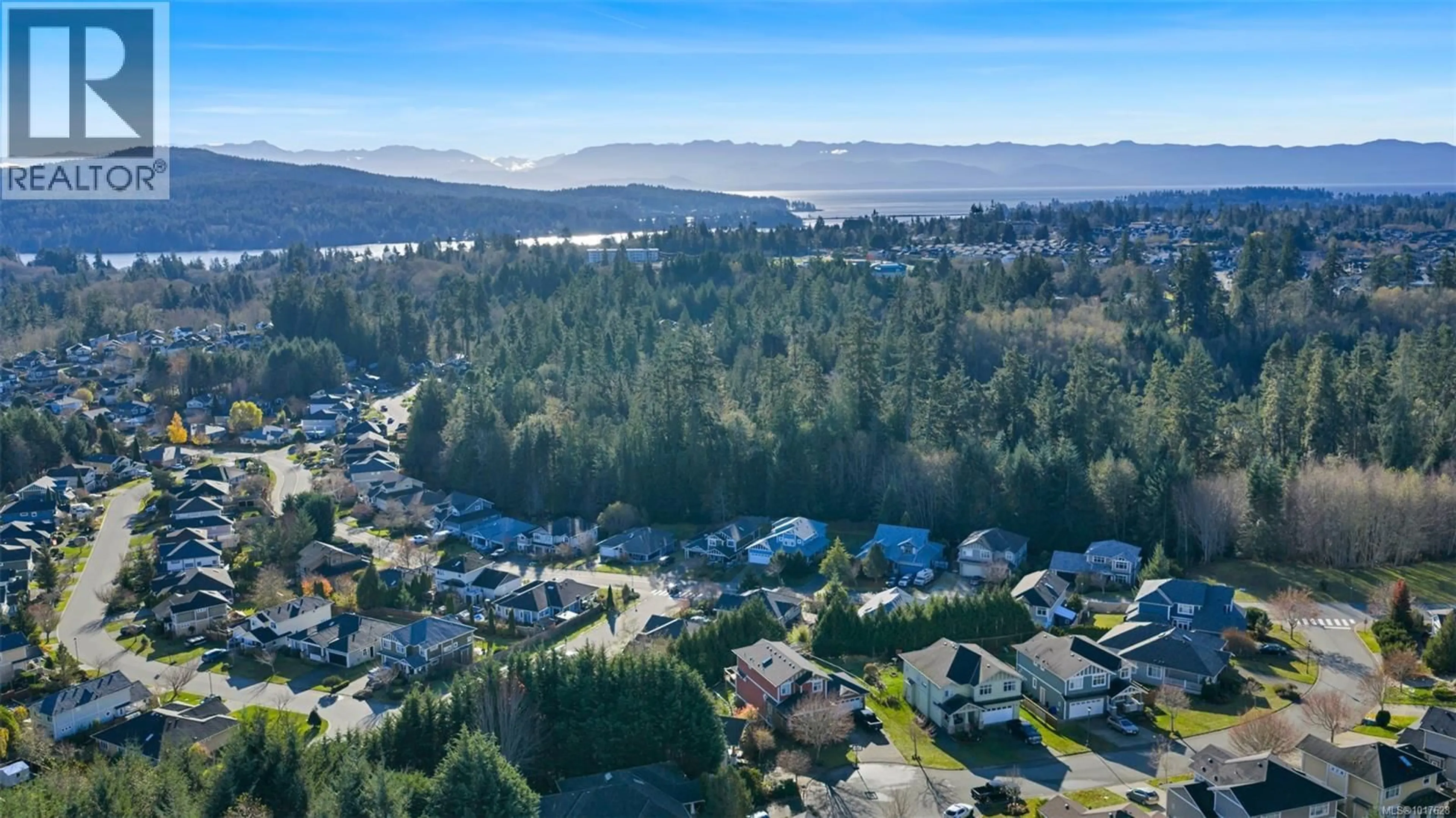 A pic from outside/outdoor area/front of a property/back of a property/a pic from drone, mountain view for 6479 CEDARVIEW PLACE, Sooke British Columbia V9Z0Y5
