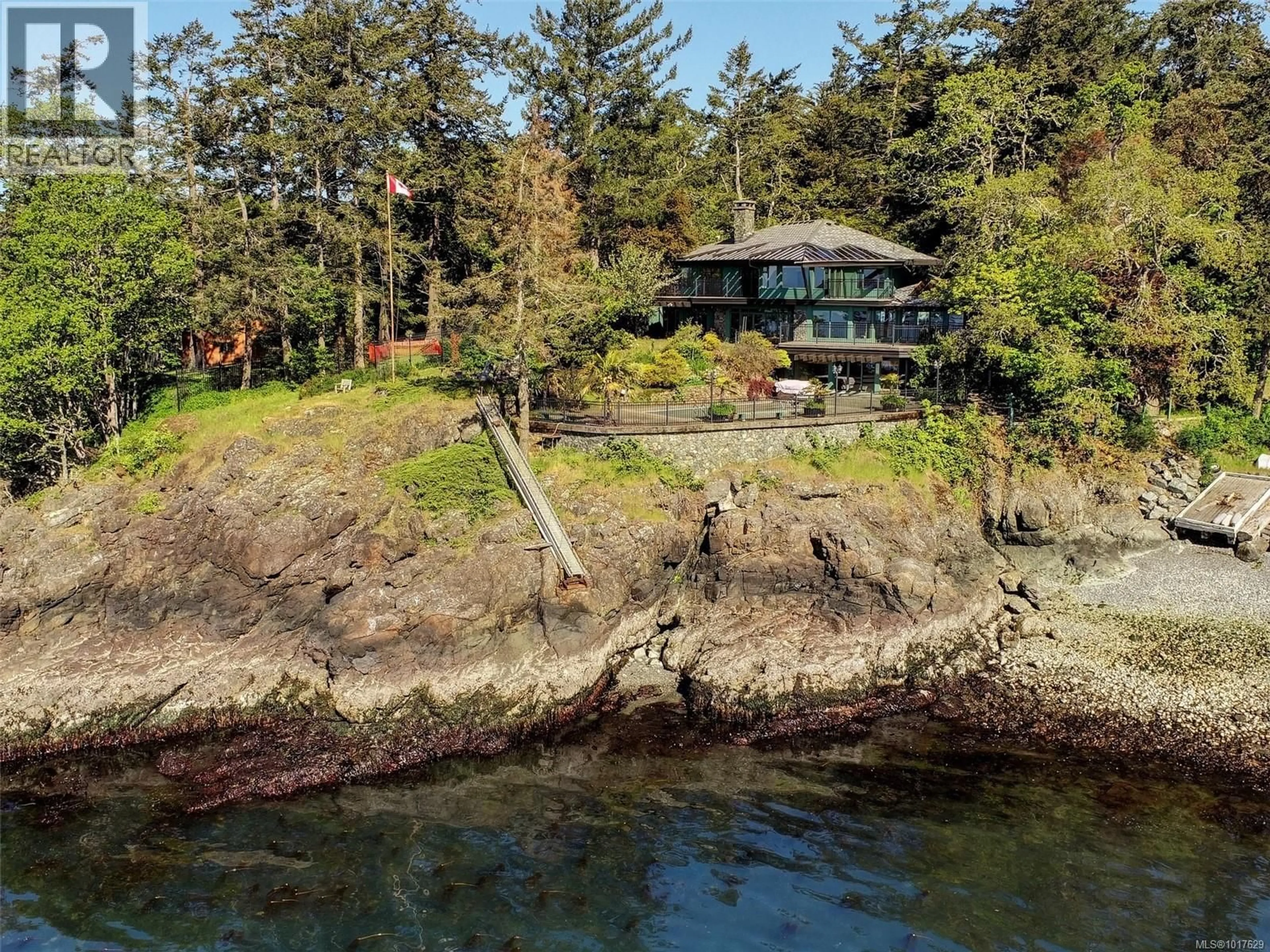 A pic from outside/outdoor area/front of a property/back of a property/a pic from drone, water/lake/river/ocean view for 3779 DUKE ROAD, Metchosin British Columbia V9B5T8