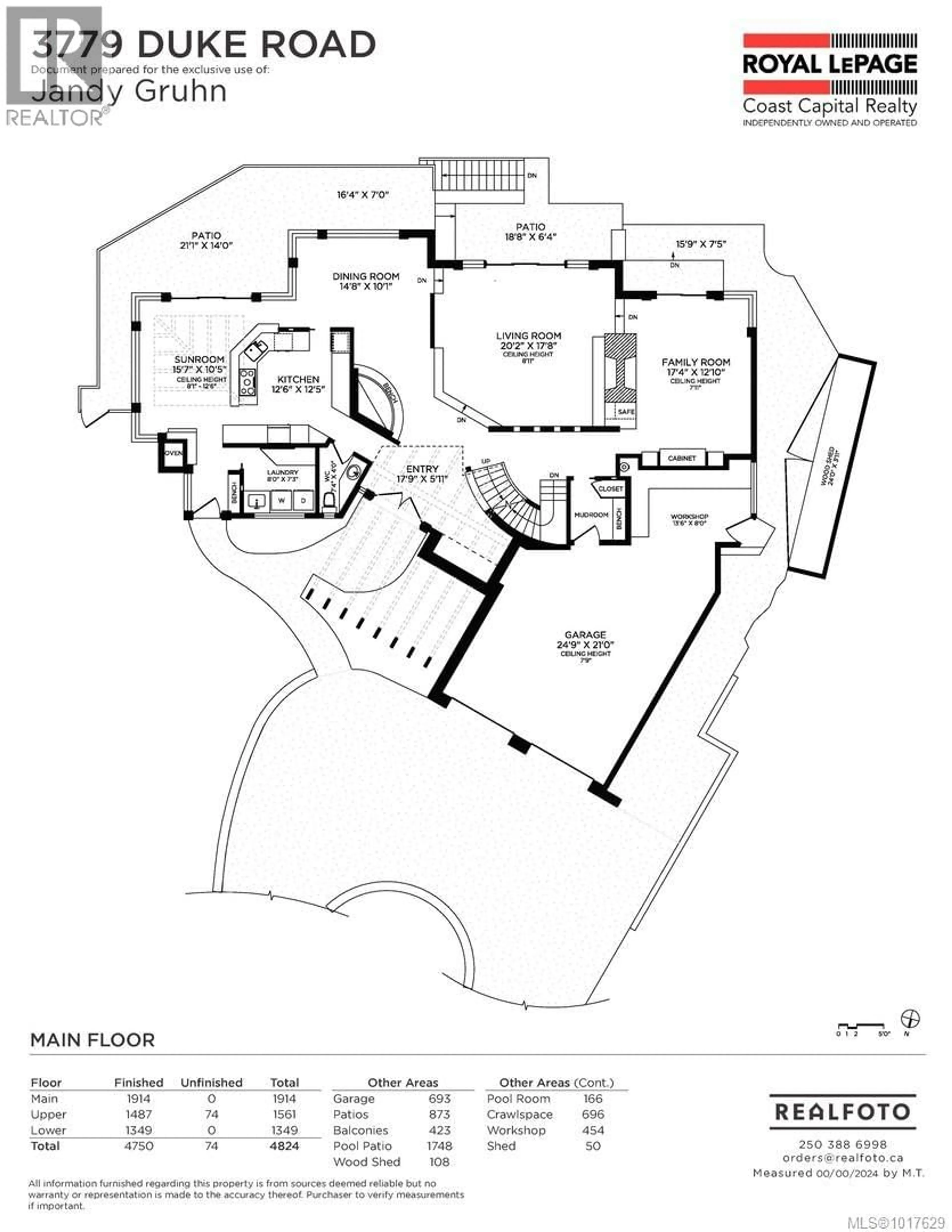 Floor plan for 3779 DUKE ROAD, Metchosin British Columbia V9B5T8