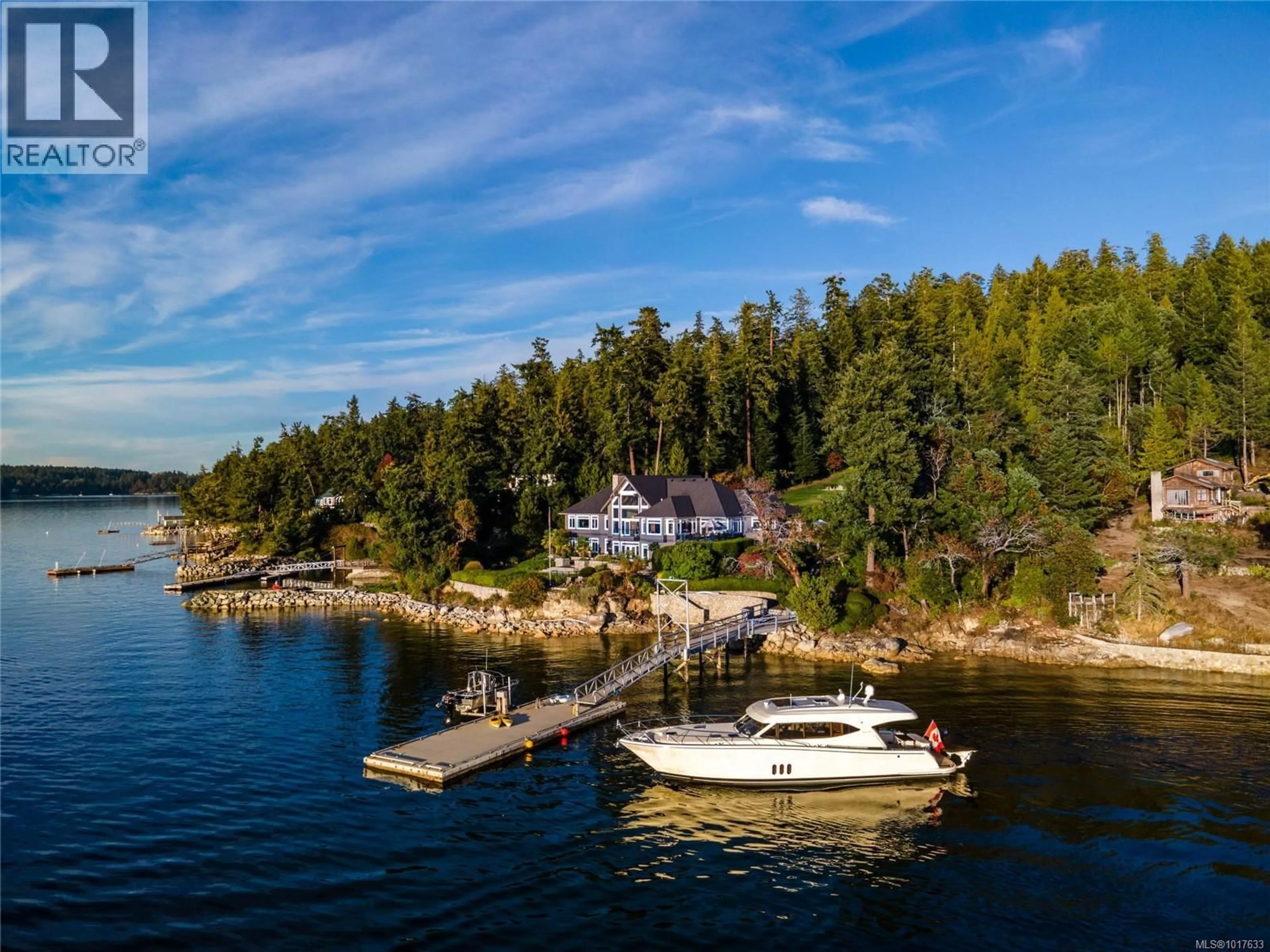 A pic from outside/outdoor area/front of a property/back of a property/a pic from drone, water/lake/river/ocean view for 8338 WEST SAANICH ROAD, Central Saanich British Columbia V8M1S5
