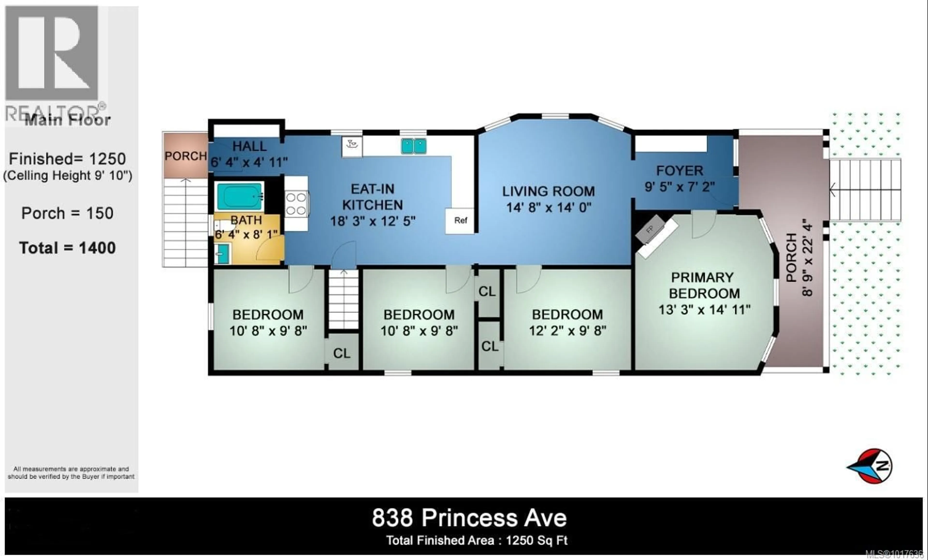 Floor plan for 838 PRINCESS AVENUE, Victoria British Columbia V8T1K8