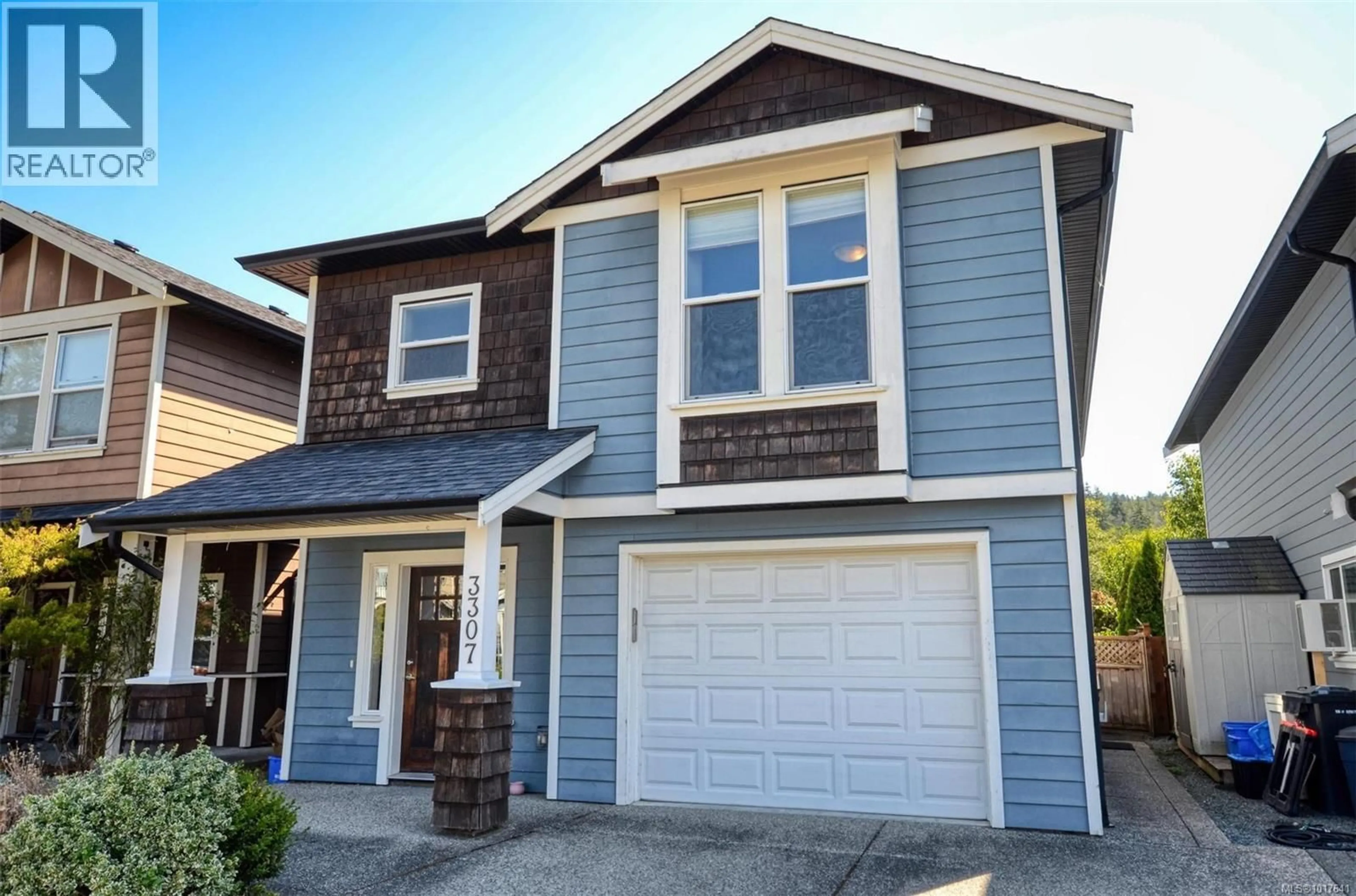 Home with vinyl exterior material, street for 3307 MERLIN ROAD, Langford British Columbia V9C0H3