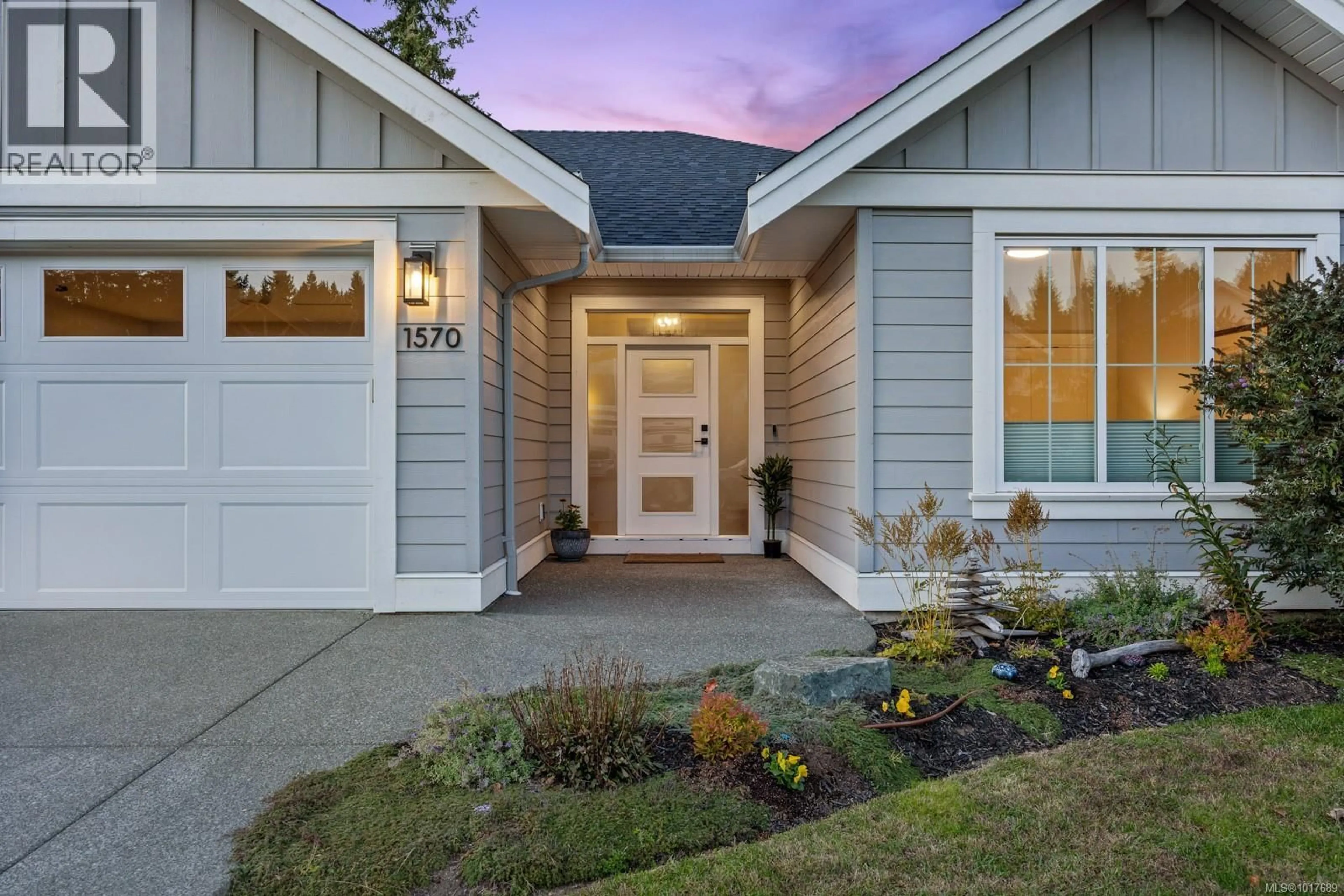 Home with vinyl exterior material, street for 1570 CROWN ISLE BOULEVARD, Courtenay British Columbia V9N0G3