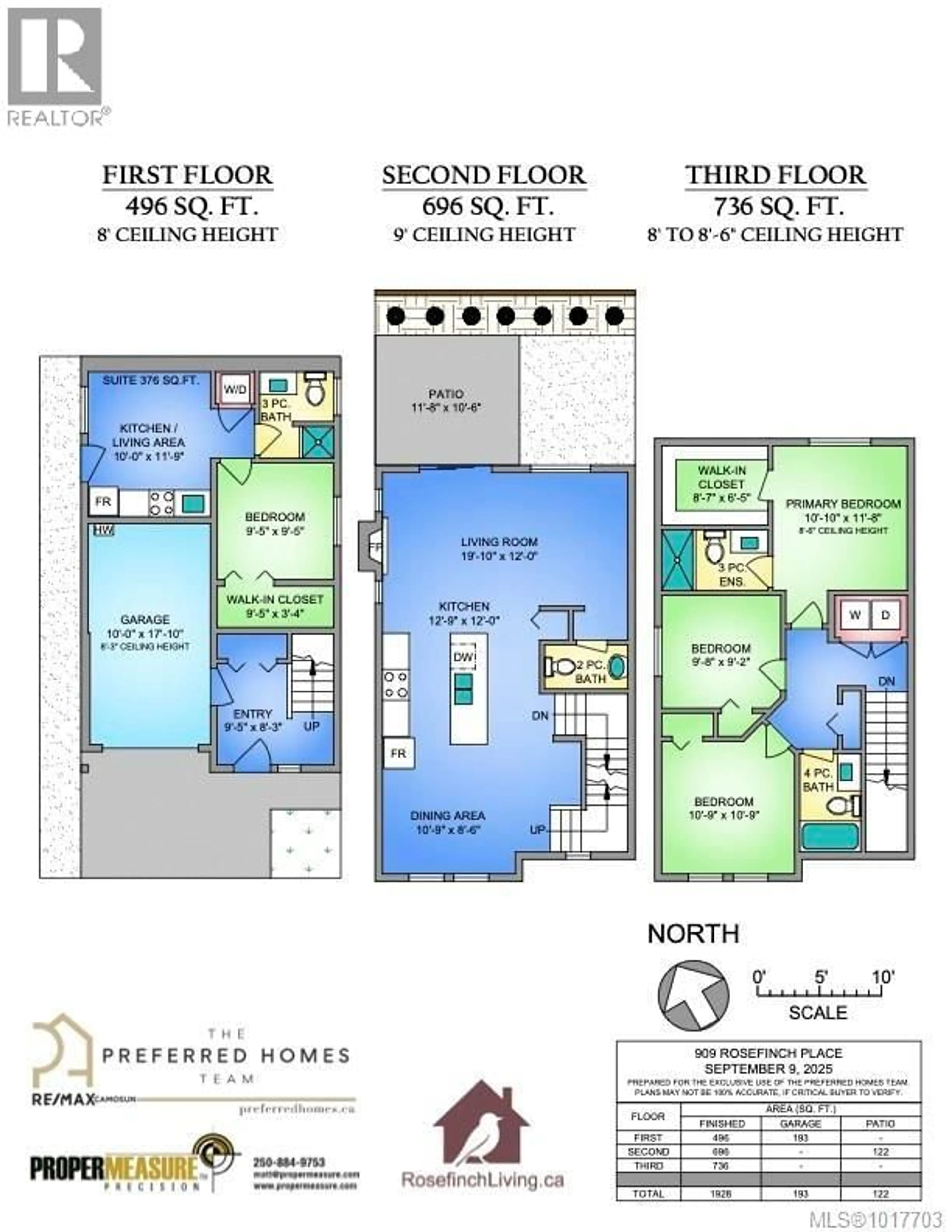 Floor plan for 909 ROSEFINCH PLACE, Langford British Columbia V9C0J9