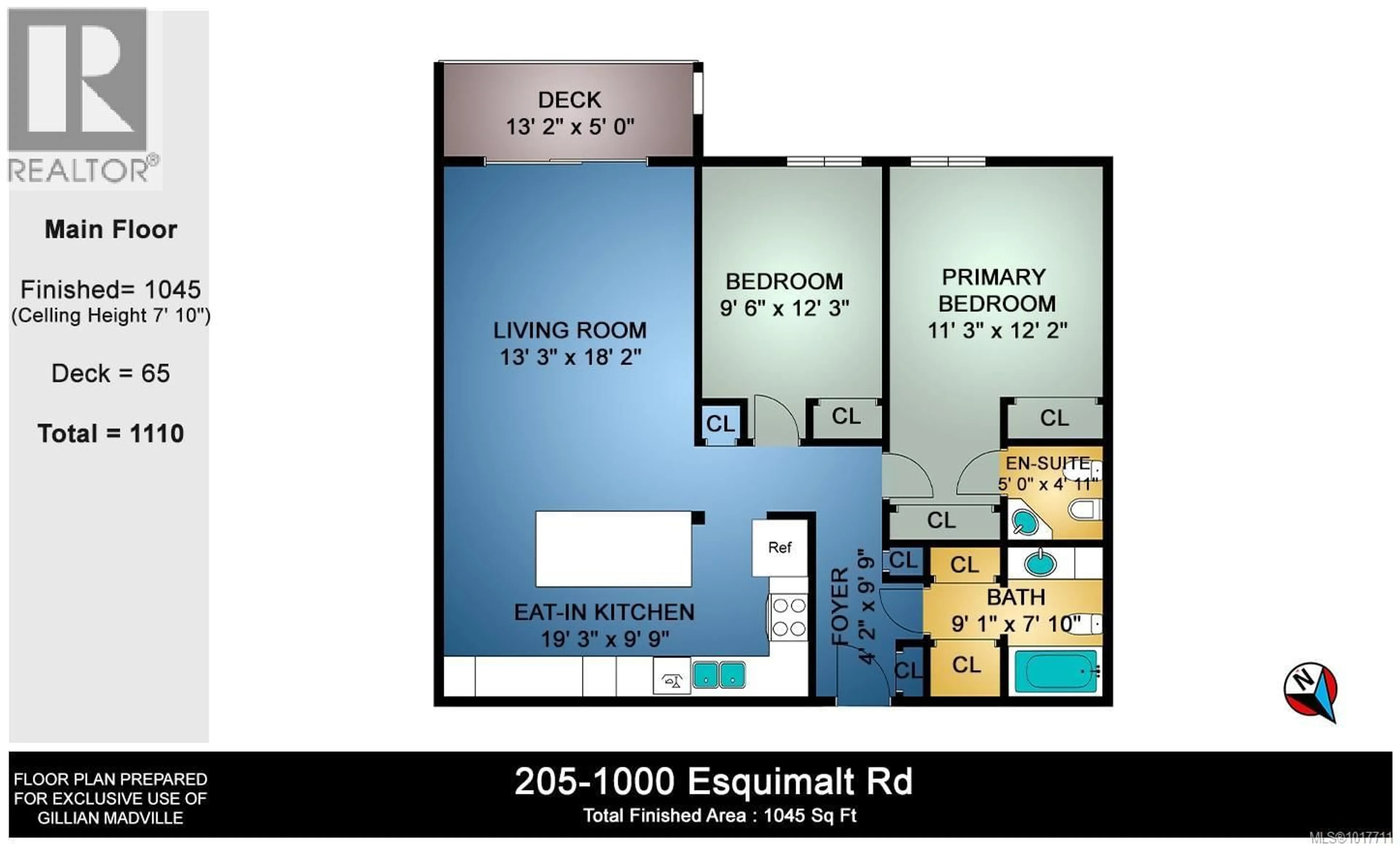Floor plan for 205 - 1000 ESQUIMALT ROAD, Esquimalt British Columbia V9A3N2