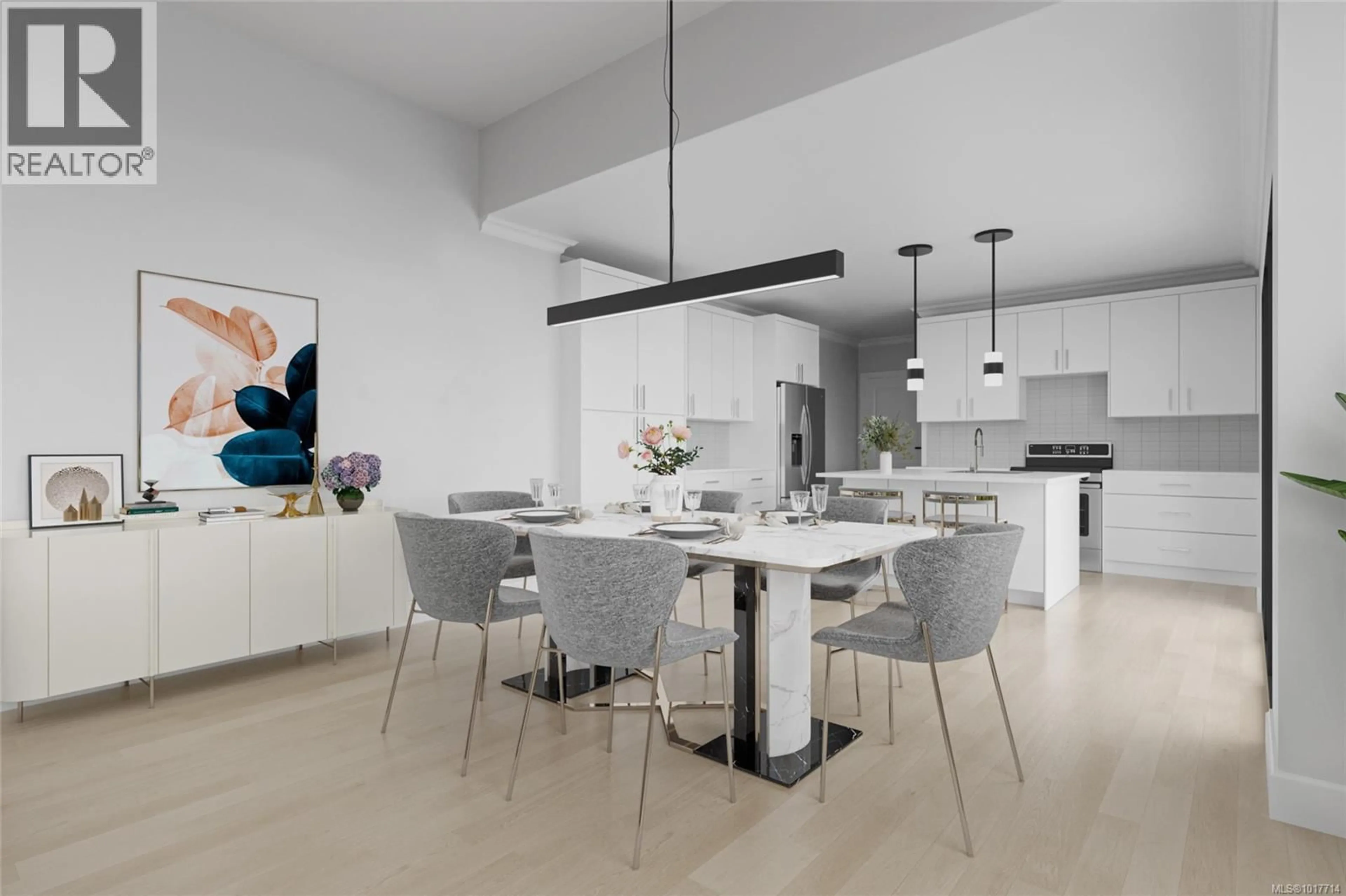 Contemporary kitchen, ceramic/tile floor for 3227 WOODRUSH DRIVE, Duncan British Columbia V9L0J9