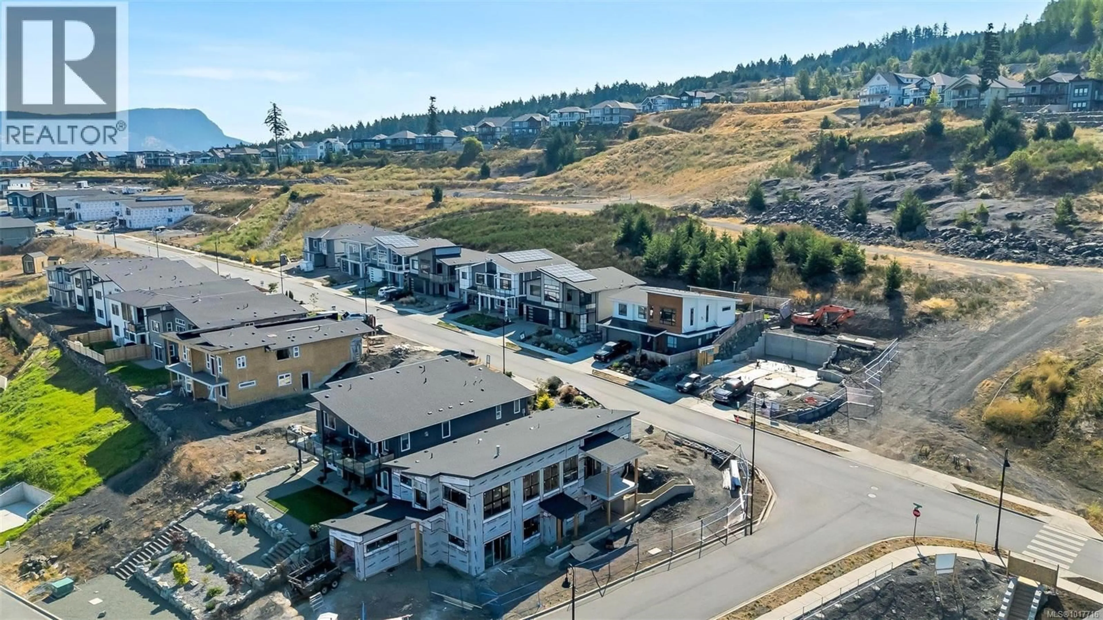 A pic from outside/outdoor area/front of a property/back of a property/a pic from drone, mountain view for 6282 SEABLUSH CRESCENT, Duncan British Columbia V9L0J9