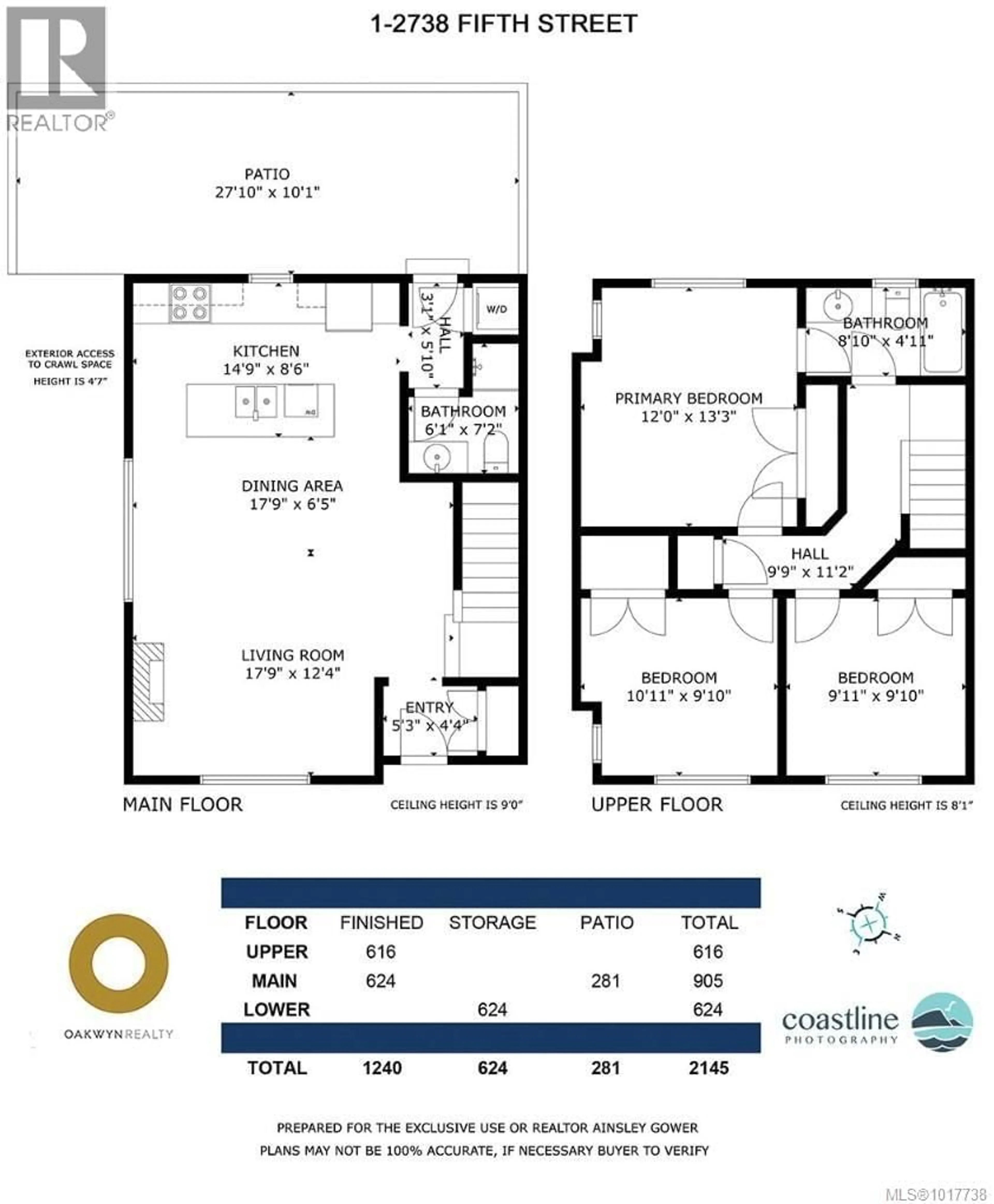 Floor plan for 1 - 2738 FIFTH STREET, Victoria British Columbia V8T4B2