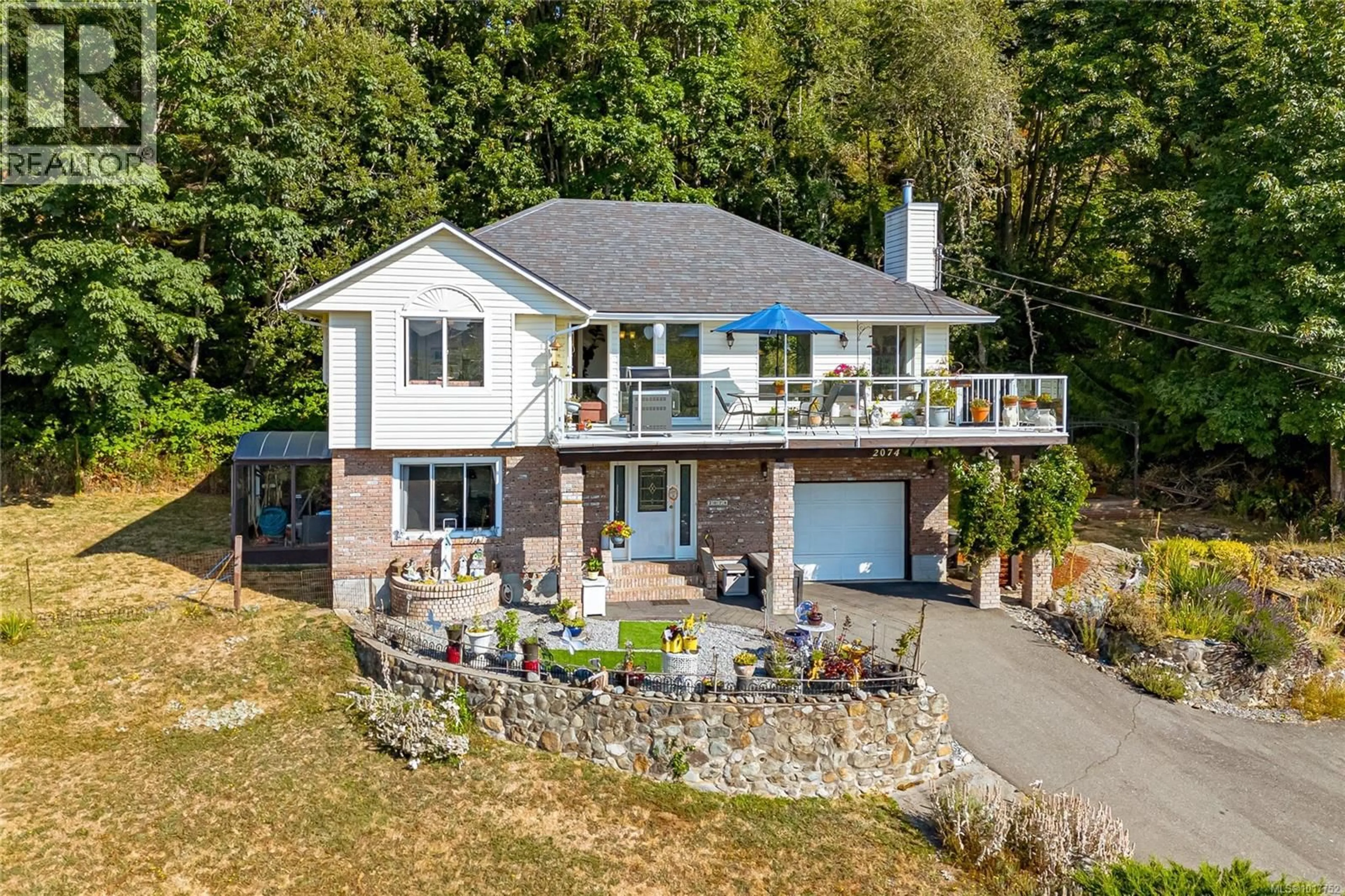 A pic from outside/outdoor area/front of a property/back of a property/a pic from drone, water/lake/river/ocean view for 2074 LUDLOW ROAD, Sooke British Columbia V9Z0E6