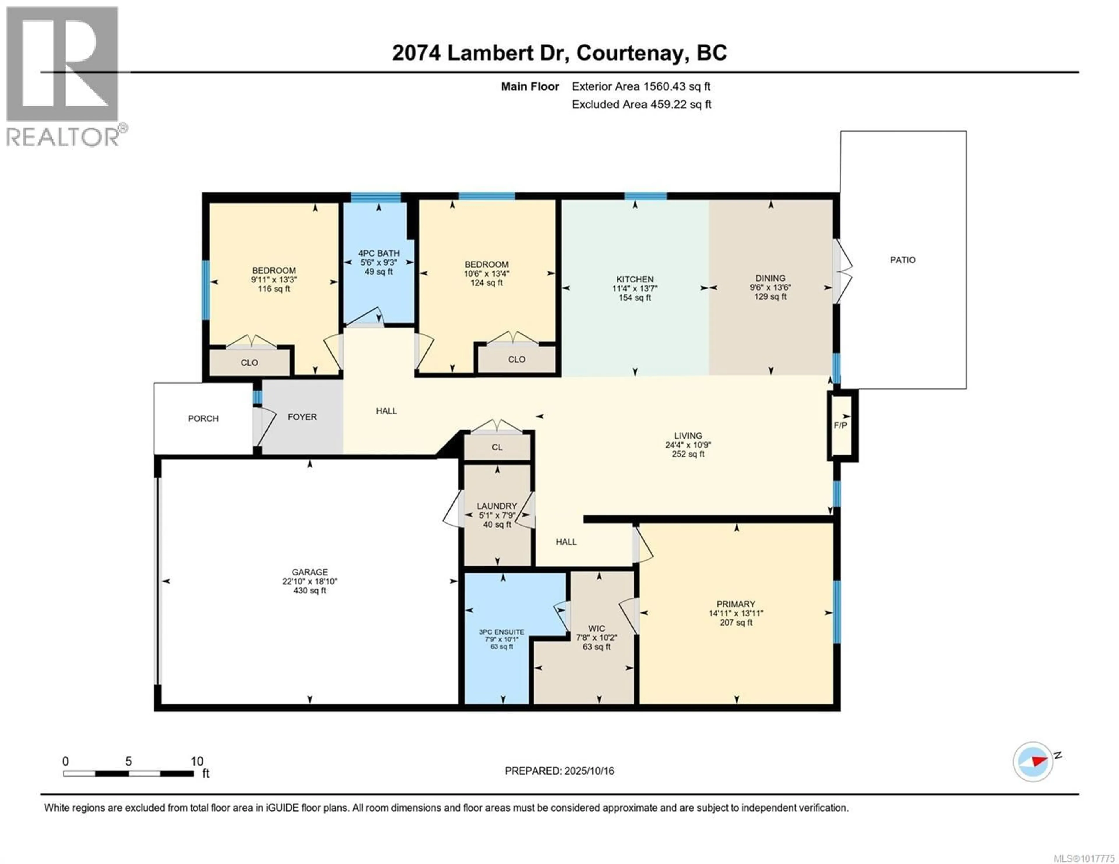 Floor plan for 2074 LAMBERT DRIVE, Courtenay British Columbia V9N9C9