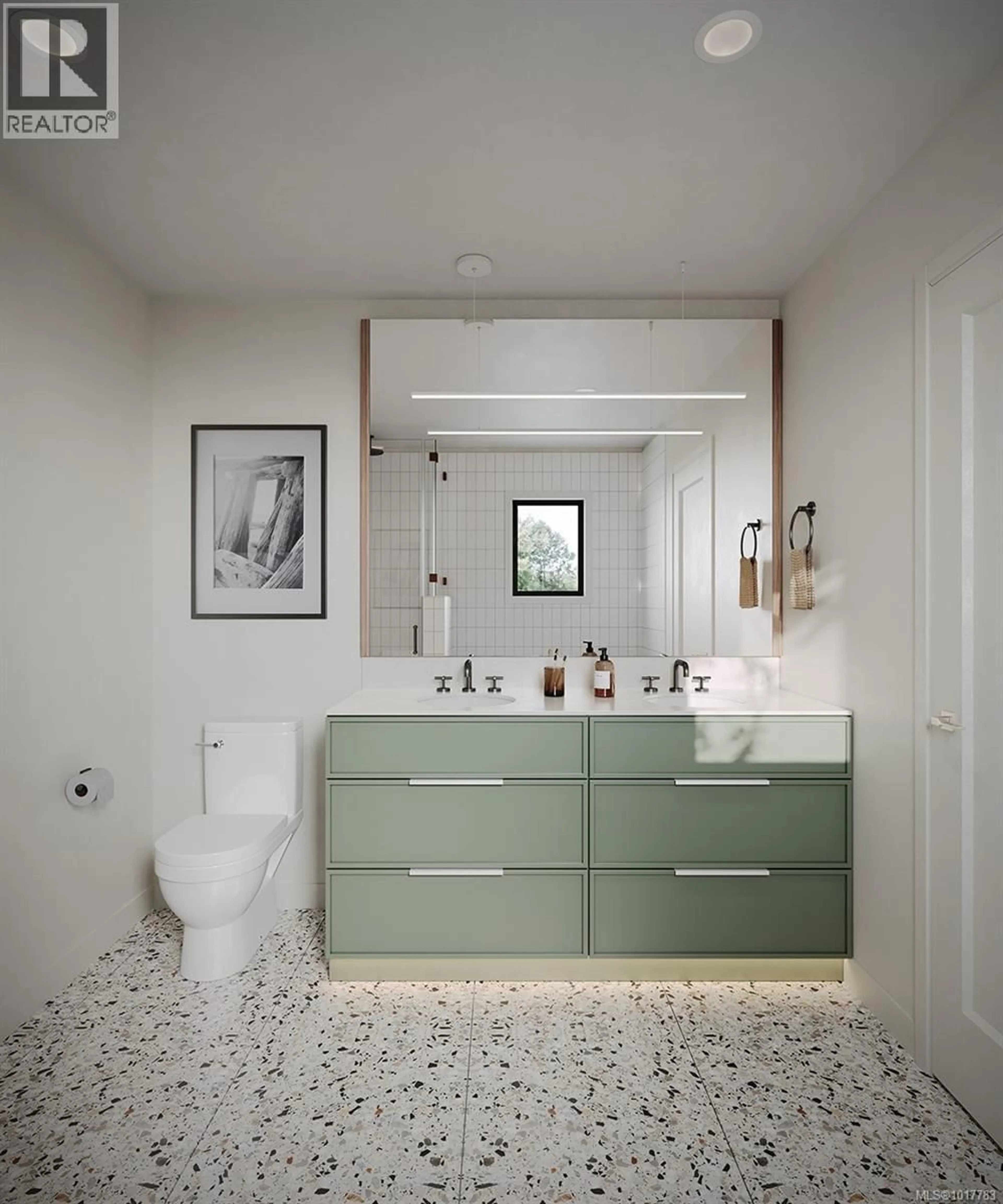 Contemporary bathroom, ceramic/tile floor for 2 - 1520 LOUISE PLACE, Saanich British Columbia V8P2T8