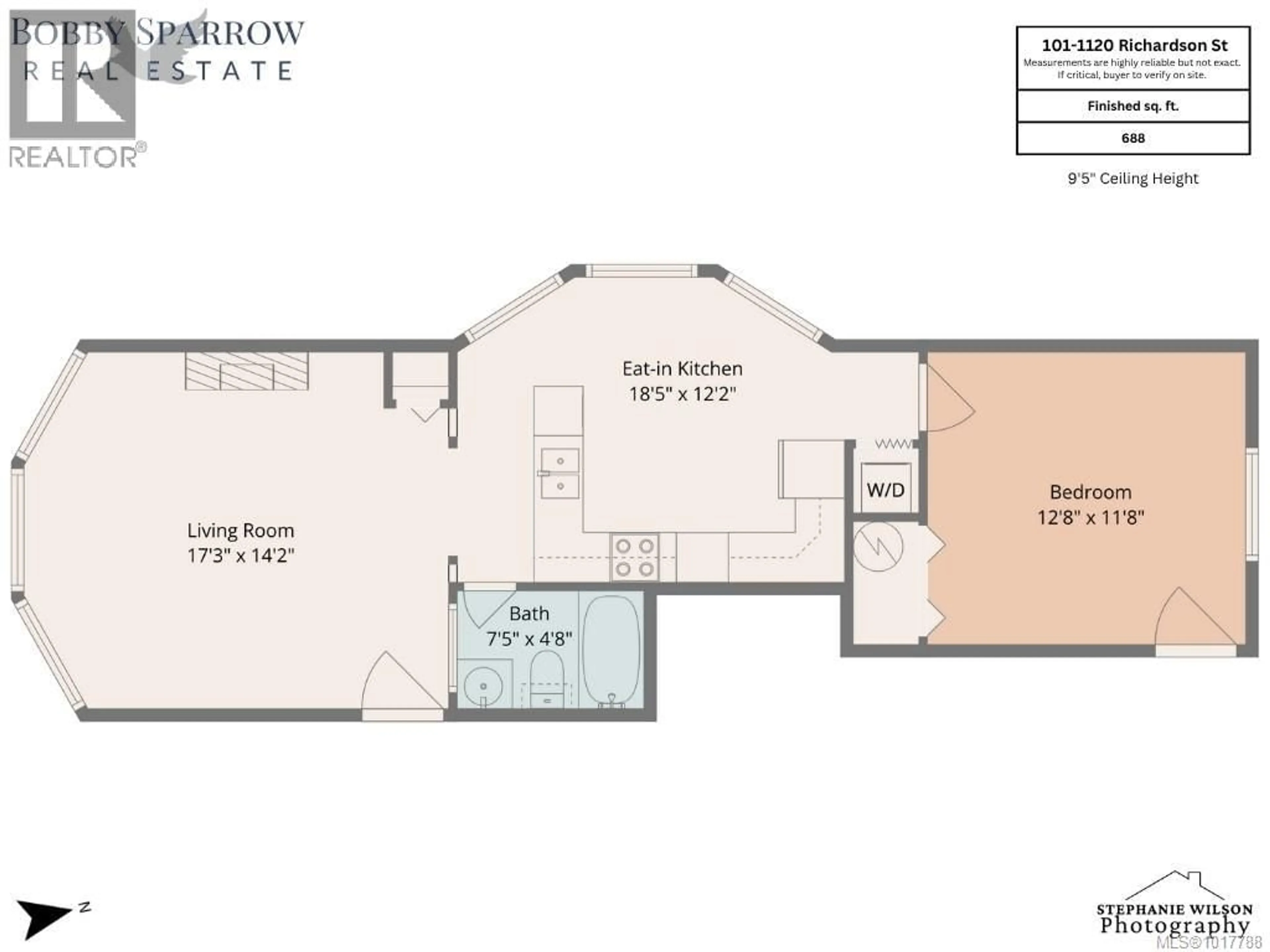 Floor plan for 101 - 1120 RICHARDSON STREET, Victoria British Columbia V8V3C8