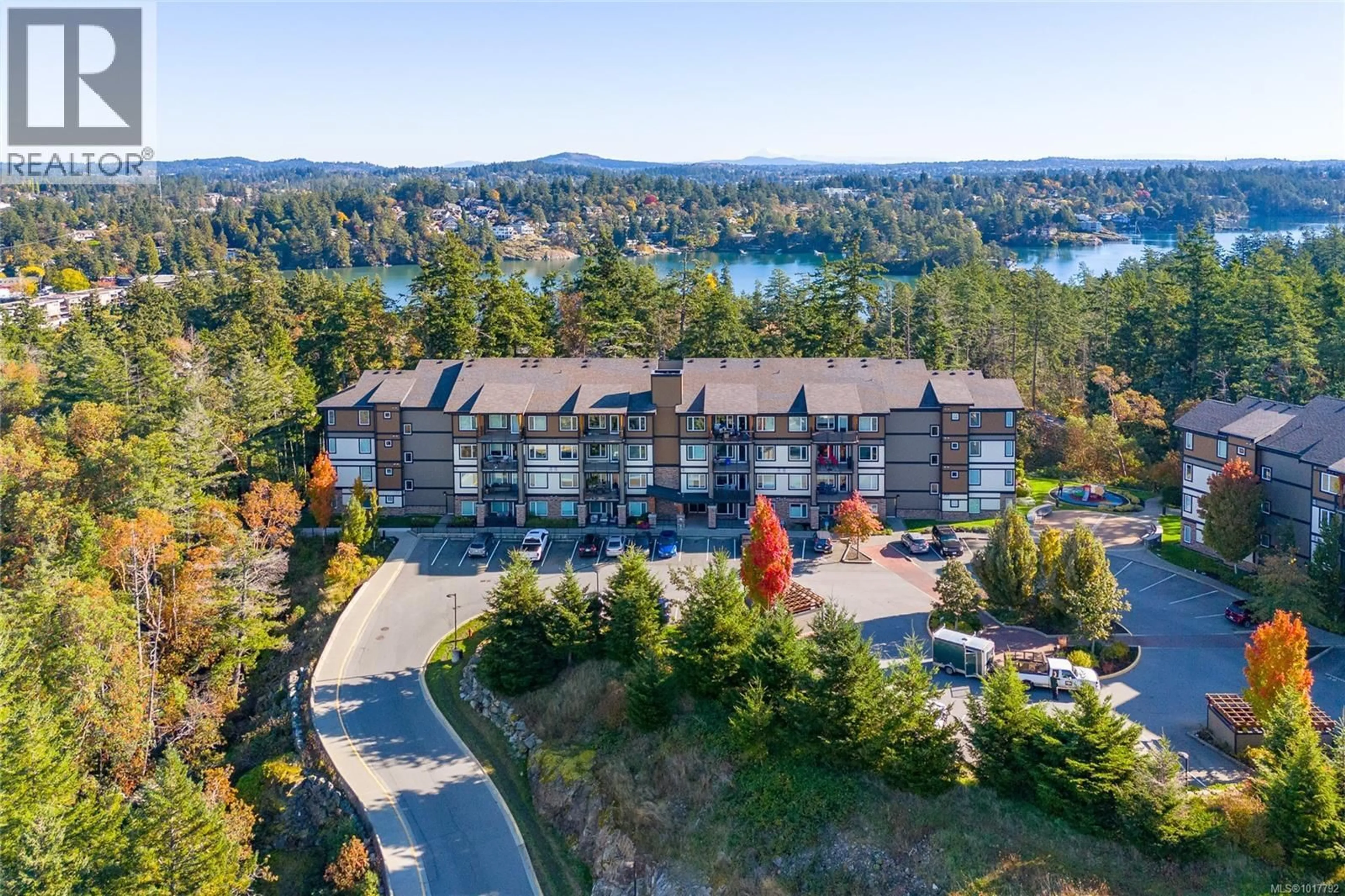 A pic from outside/outdoor area/front of a property/back of a property/a pic from drone, water/lake/river/ocean view for 201 - 290 WILFERT ROAD, View Royal British Columbia V9C0H6