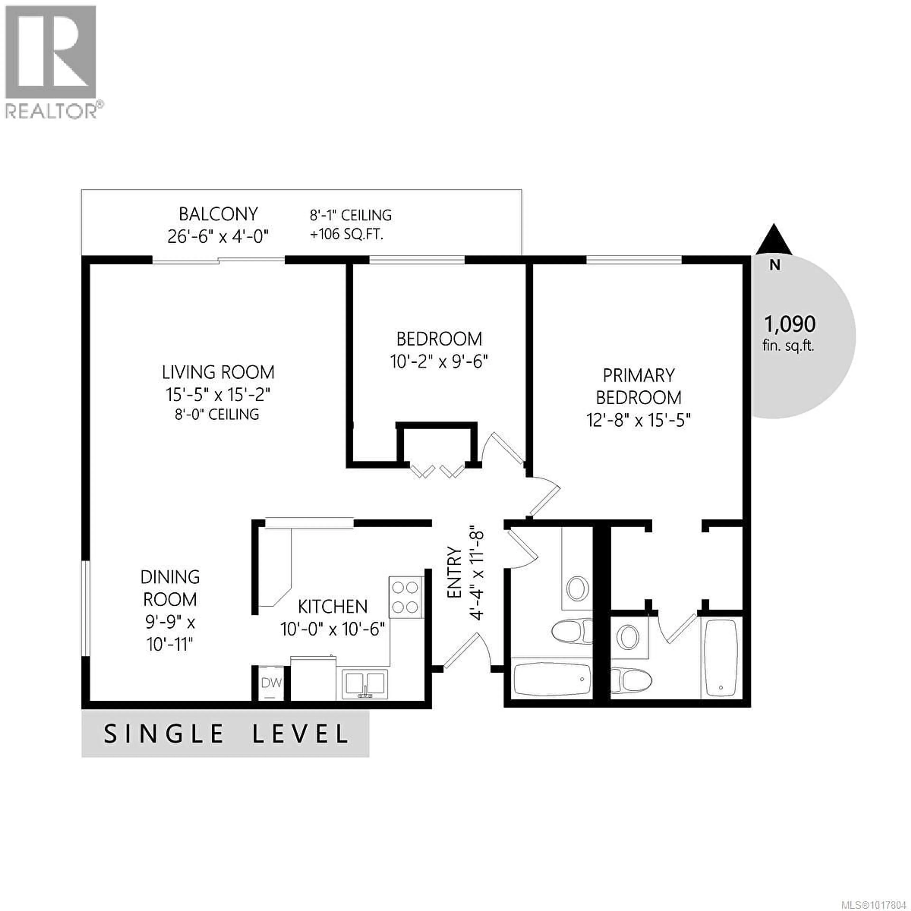 Floor plan for 310 - 1490 GARNET ROAD, Saanich British Columbia V8P5L1