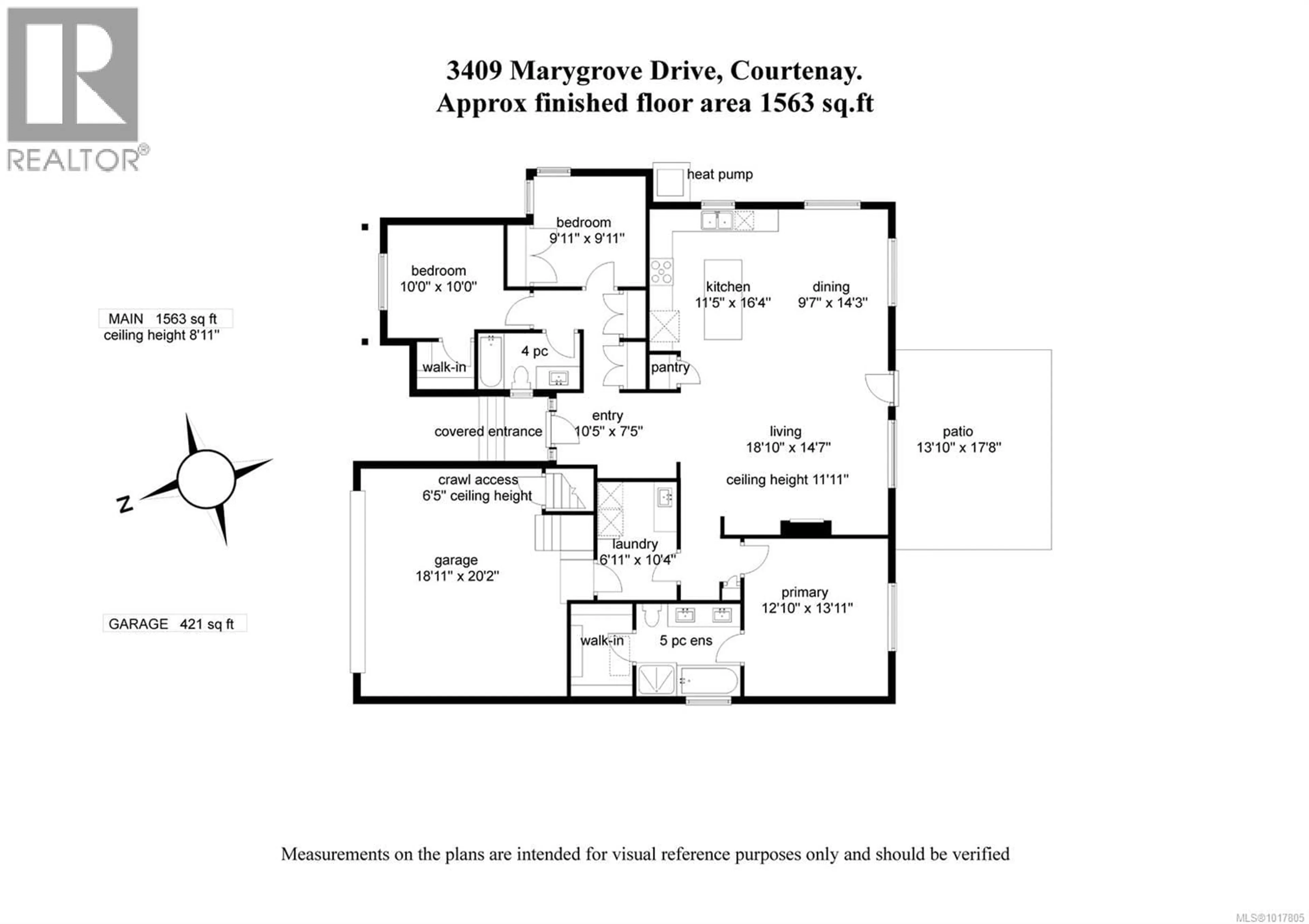 Floor plan for 3409 MARYGROVE DRIVE, Courtenay British Columbia V9N0E7