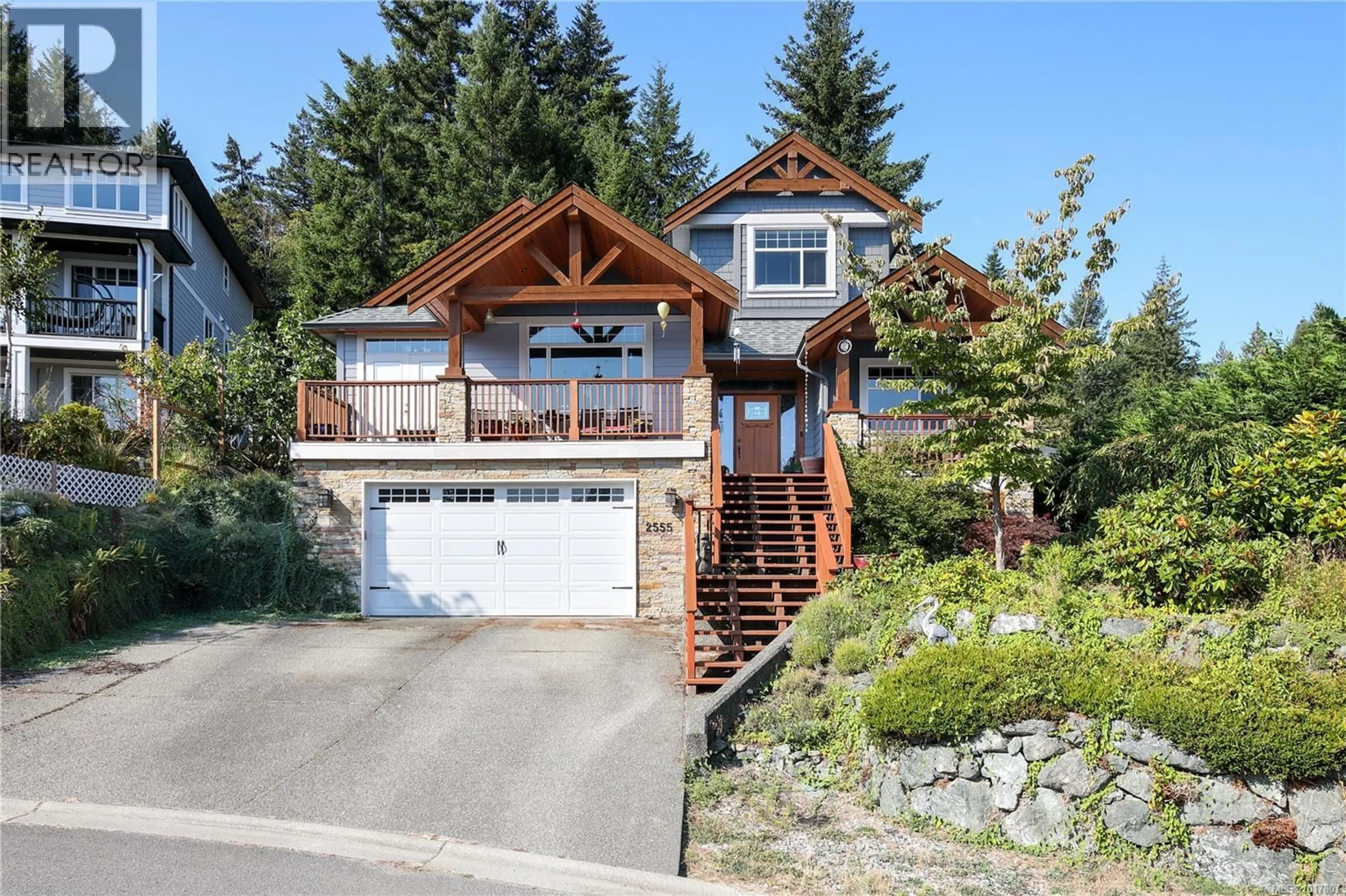 Home with vinyl exterior material, street for 2555 STUBBS ROAD, Mill Bay British Columbia V0R2P1