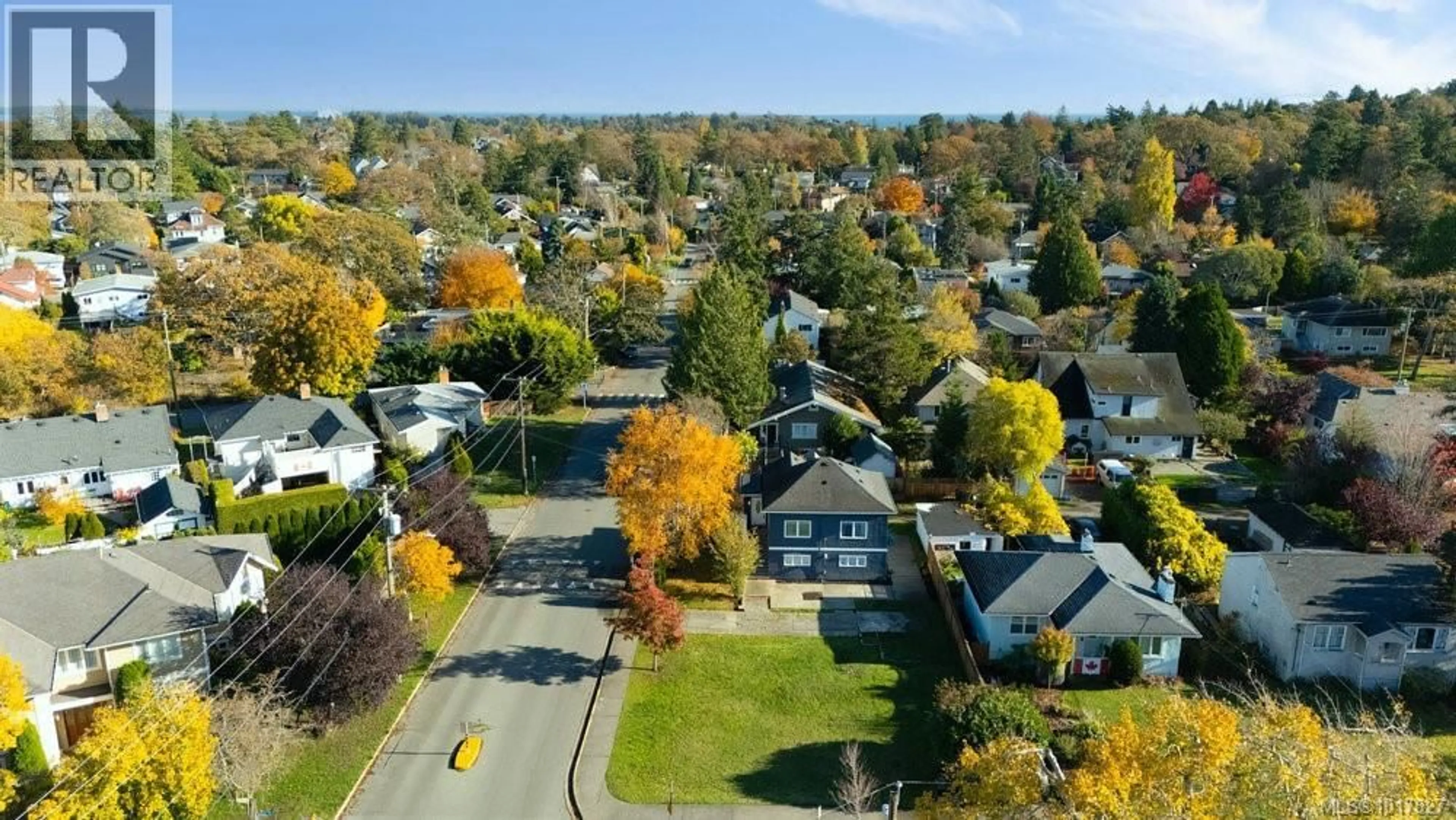 A pic from outside/outdoor area/front of a property/back of a property/a pic from drone, street for 1865 QUAMICHAN STREET, Victoria British Columbia V8S2B7