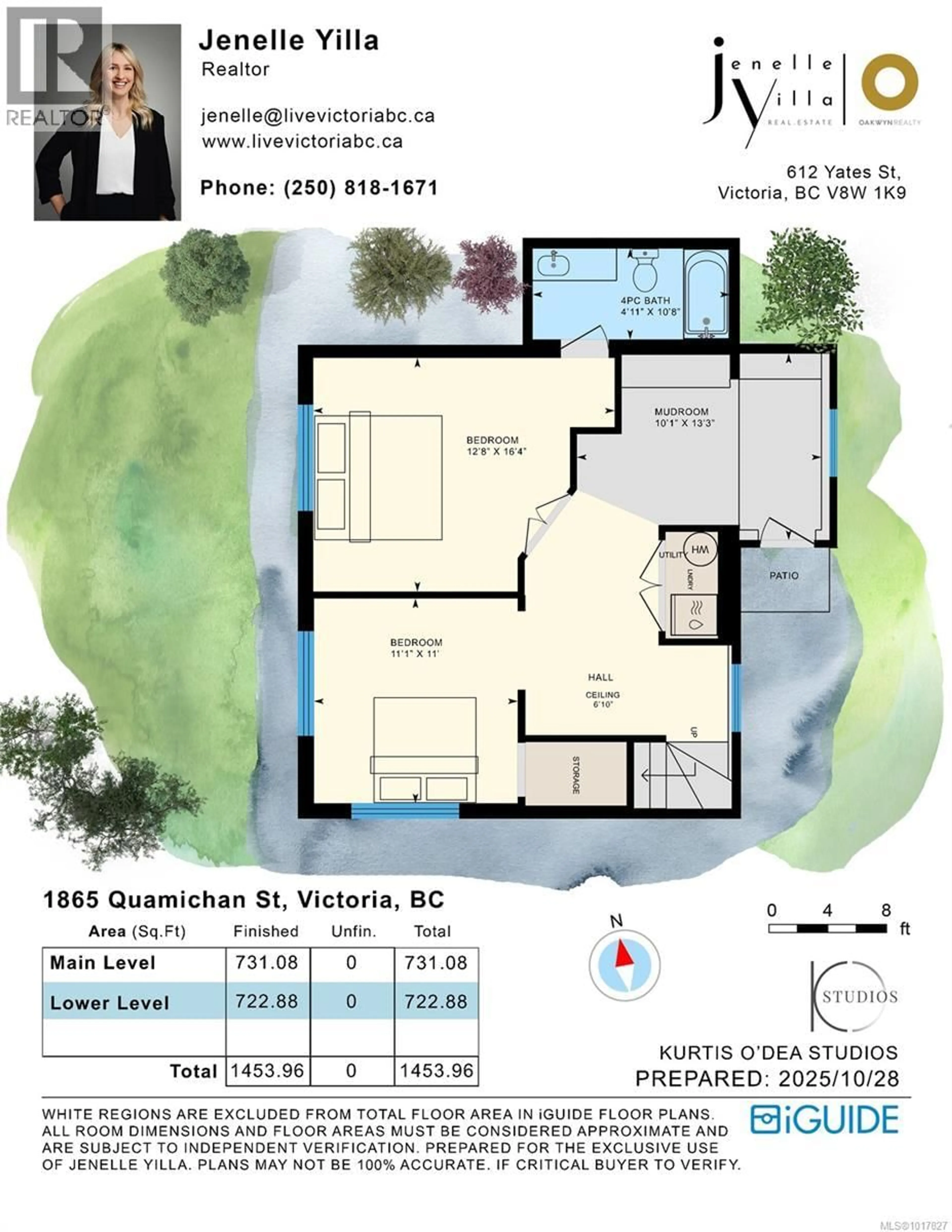 Floor plan for 1865 QUAMICHAN STREET, Victoria British Columbia V8S2B7