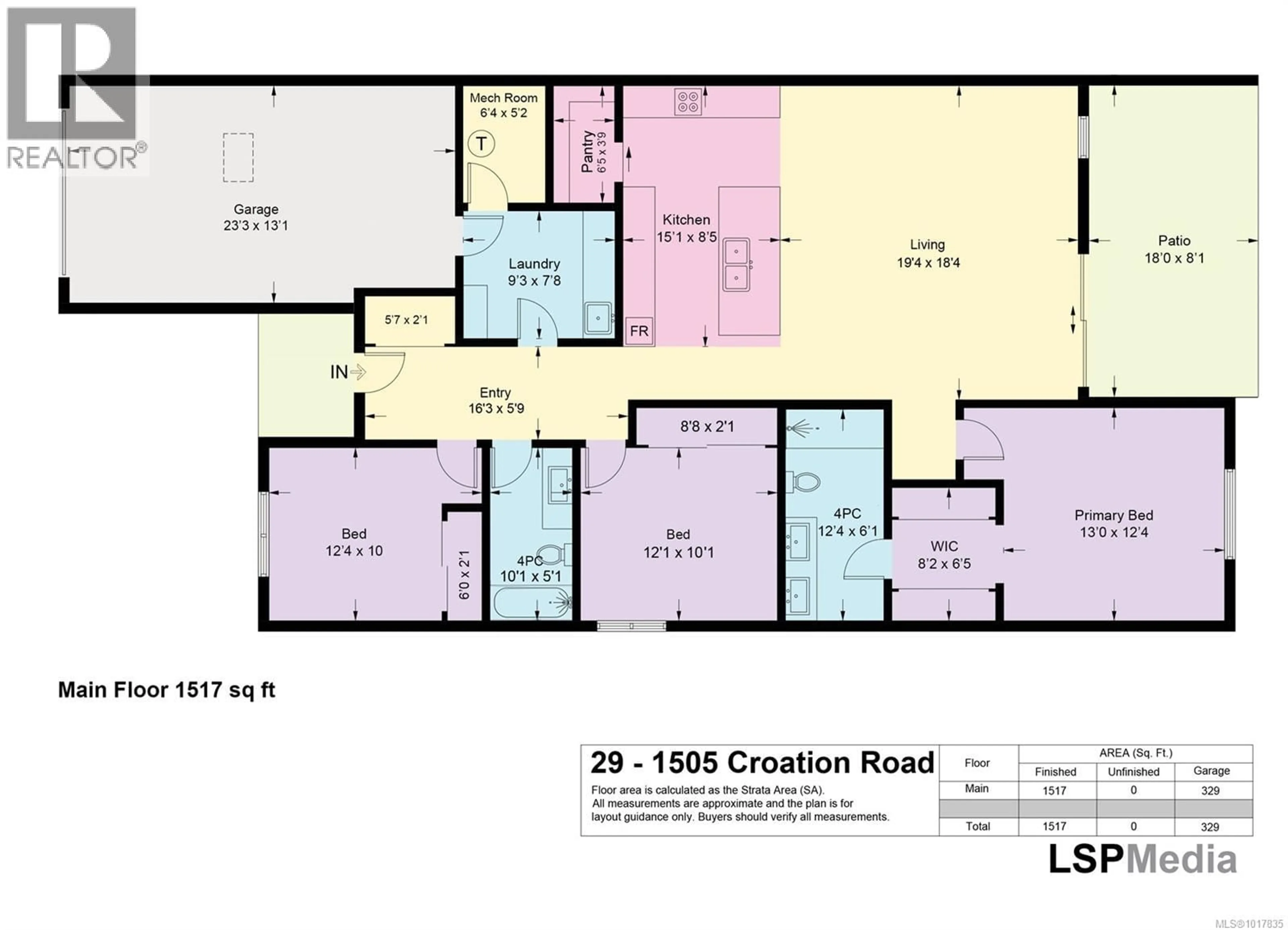 Floor plan for 29 - 1505 CROATION ROAD, Campbell River British Columbia V9W3T4